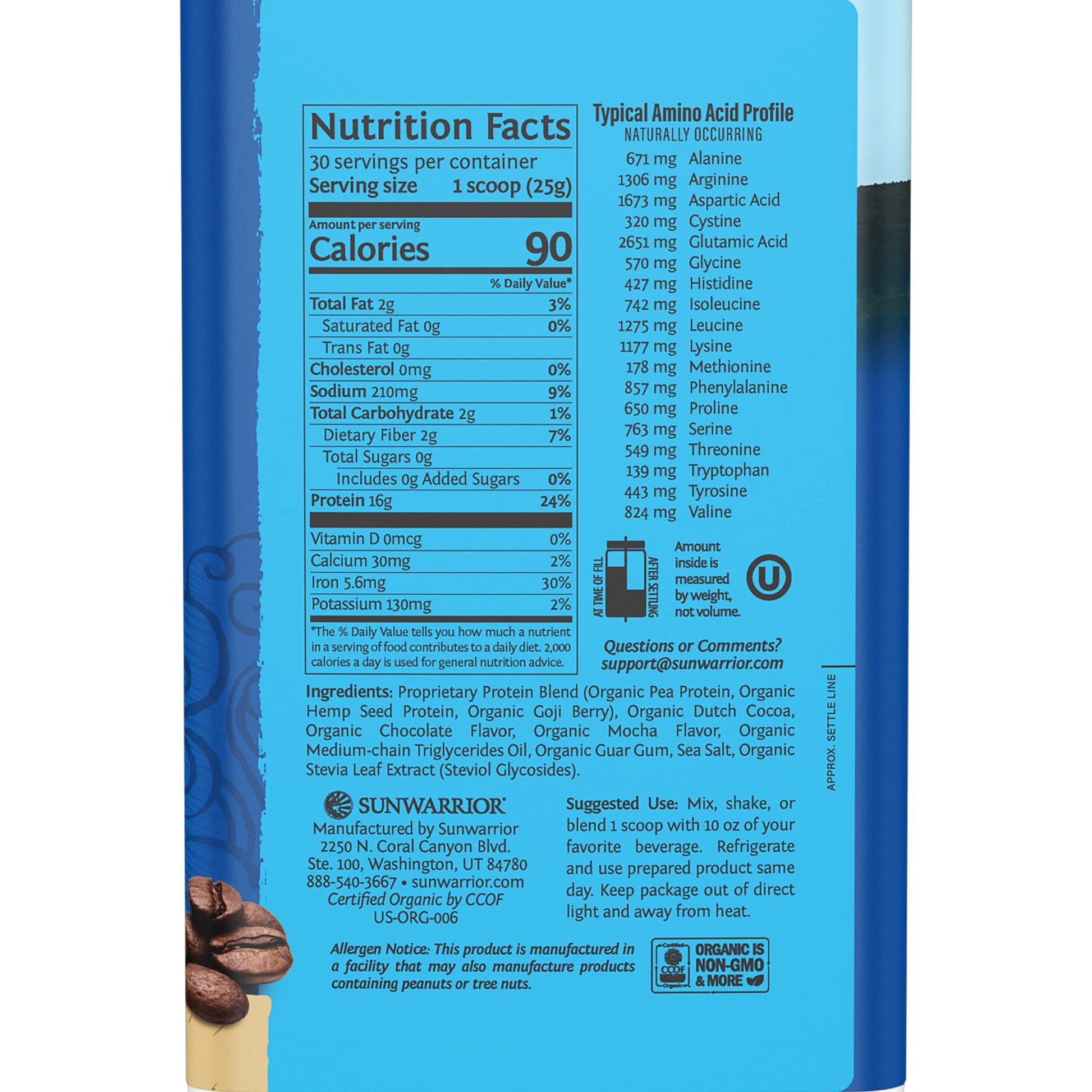 Sunwarrior Warrior Blend, Mocha, 750 Gram SunwarriorAu supplements