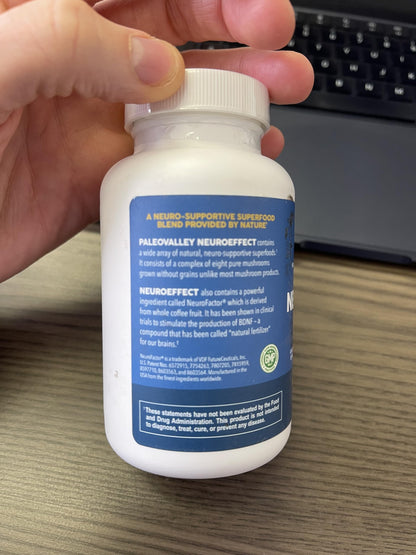 Paleovalley NeuroEffect - Neuro Mushroom Coffee Nutritional Supplement for Focus, Memory, and Energy Support - 28-Day Supply - 8 Full Spectrum Mushroom and Whole Coffee Fruit Extracts PaleovalleyUS supplements