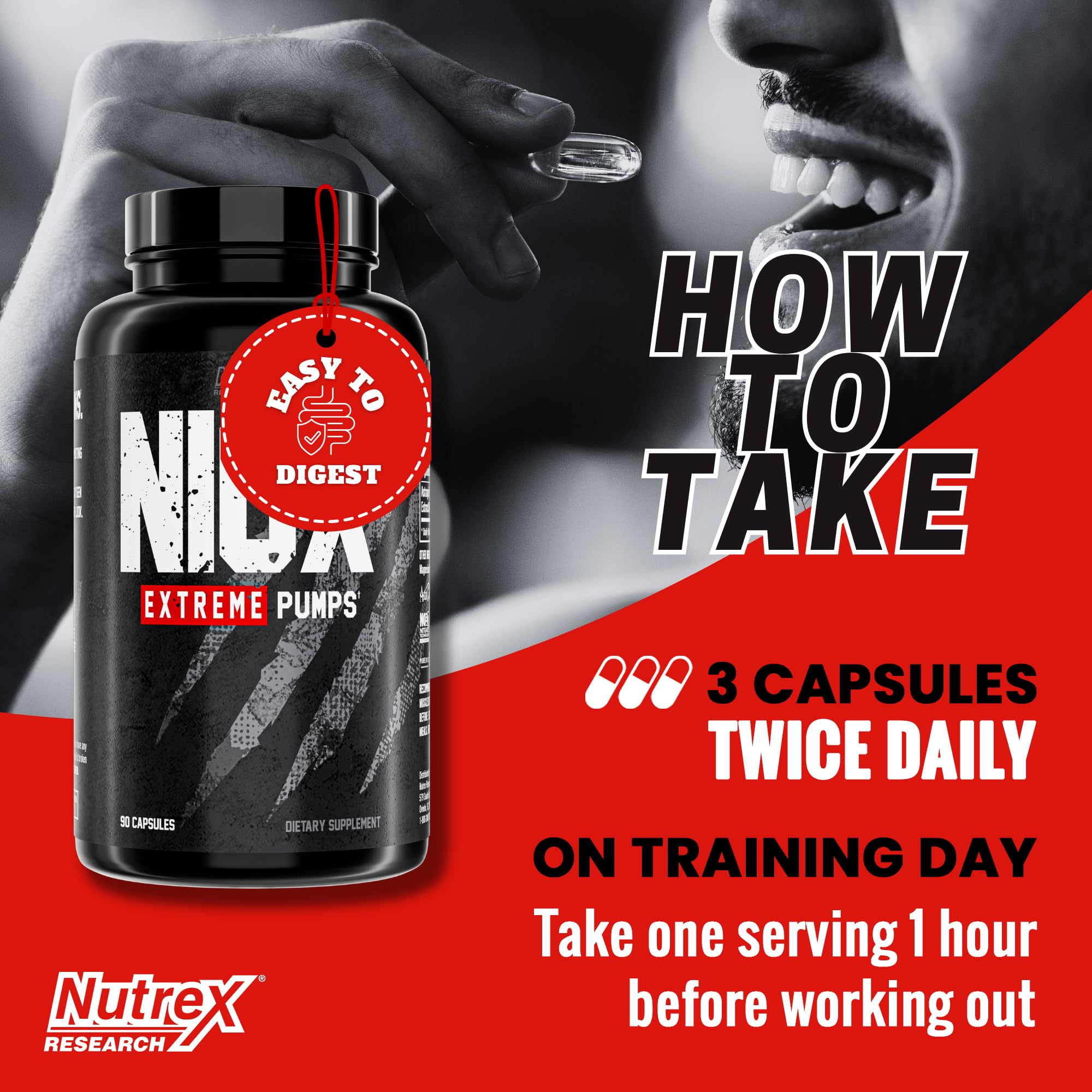 Nutrex Research NIOX Extreme Pumps - 180-Count Pre-Workout Pump Supplement Nutrex ResearchAu supplements