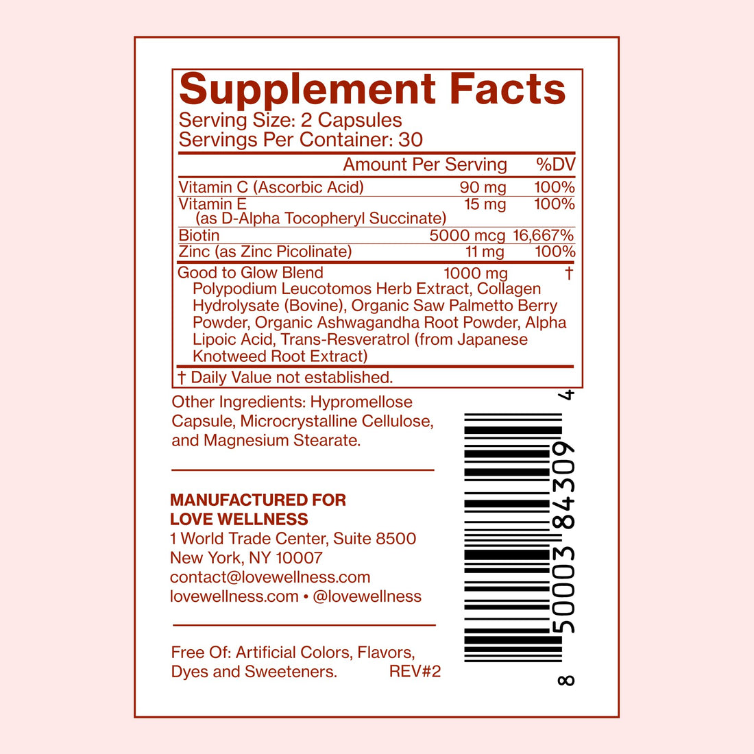 Love Wellness Good to Glow | Collagen Supplement with Biotin, Vitamin C, E, Ashwagandha & Zinc | Promotes Smooth, Glowing & Clear Skin | Enhances Smoothness & Promotes Healthy Skin | 60 Count Love WellnessUS supplements
