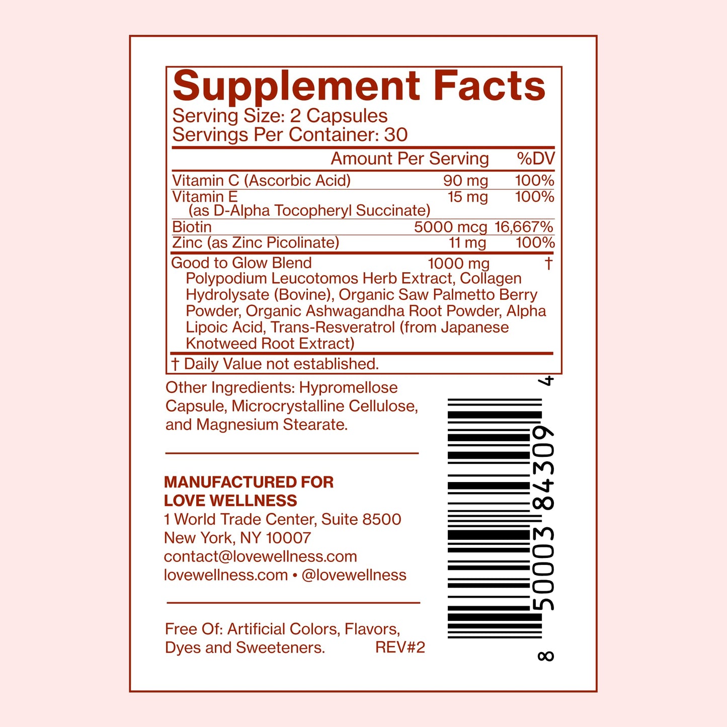 Love Wellness Good to Glow | Collagen Supplement with Biotin, Vitamin C, E, Ashwagandha & Zinc | Promotes Smooth, Glowing & Clear Skin | Enhances Smoothness & Promotes Healthy Skin | 60 Count Love WellnessUS supplements