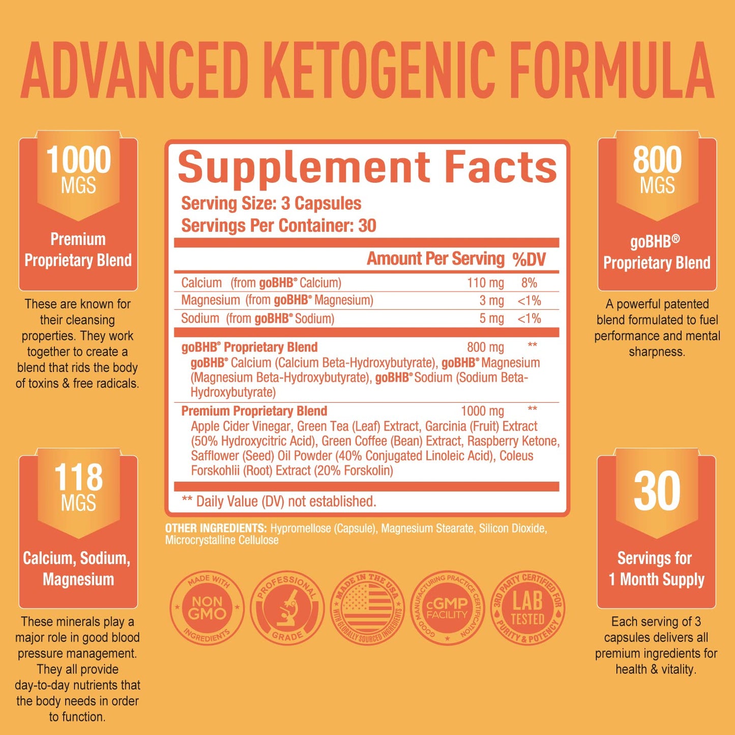 Purely Optimal Premium Keto+Apple Cider Vinegar Pills - Promote Ketosis, Boost Energy Purely OptimalUS supplements