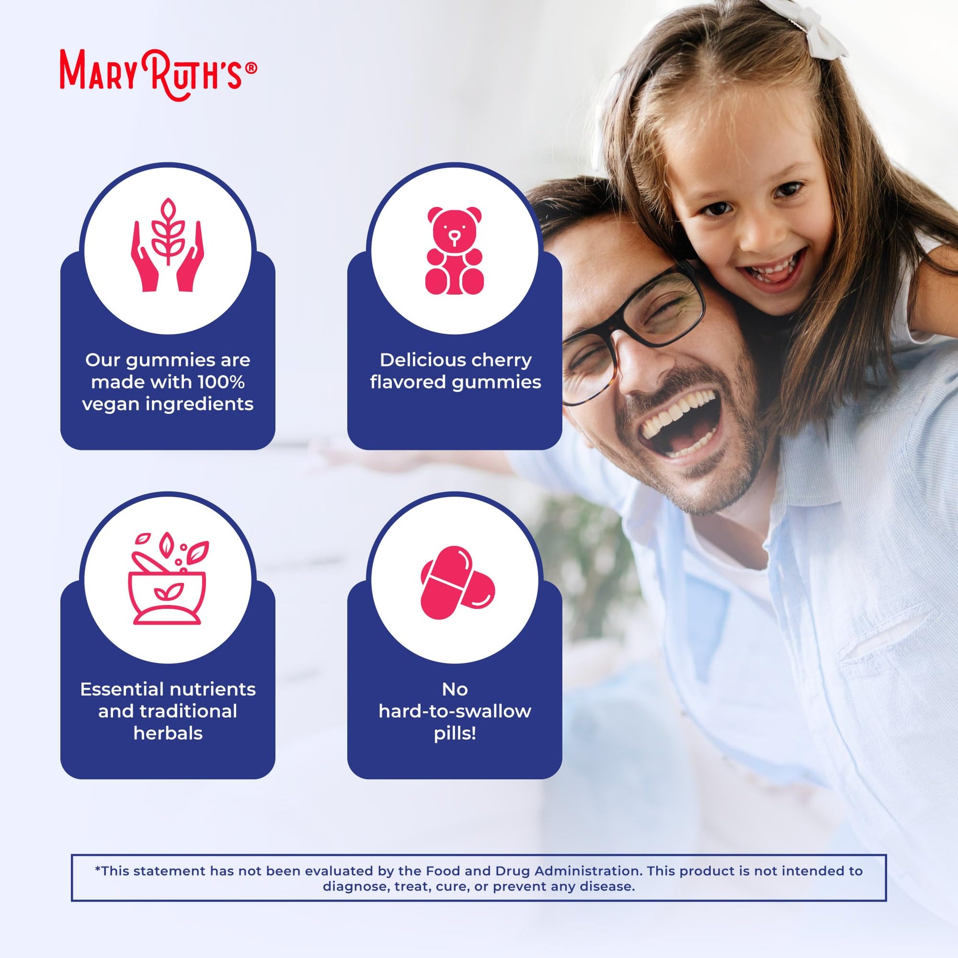 MaryRuth Organics Sugar Free Immunity Gummies | Powerful Blend | Elderberry Vitamin C & Zinc | Vitamin D3 & Echinacea | Immune Support Supplement | Gummies for Kids & Adults | Vegan | Non GMO | 90ct MARYRUTH'SUS supplements
