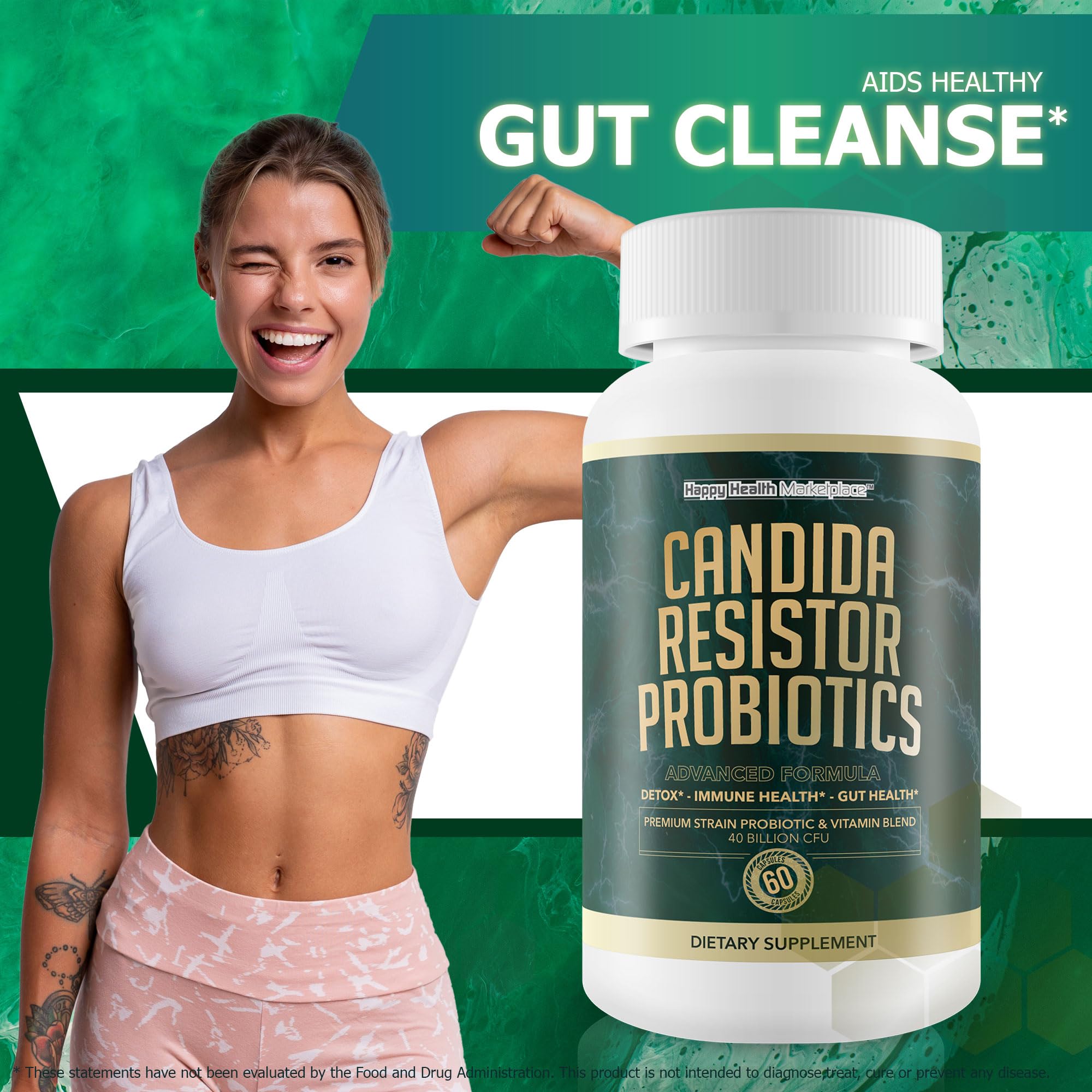 Candida Resistor Probiotics - Our Best Candida Support Capsules - Our Pills for Candida Happy Health MarketplaceAu supplements