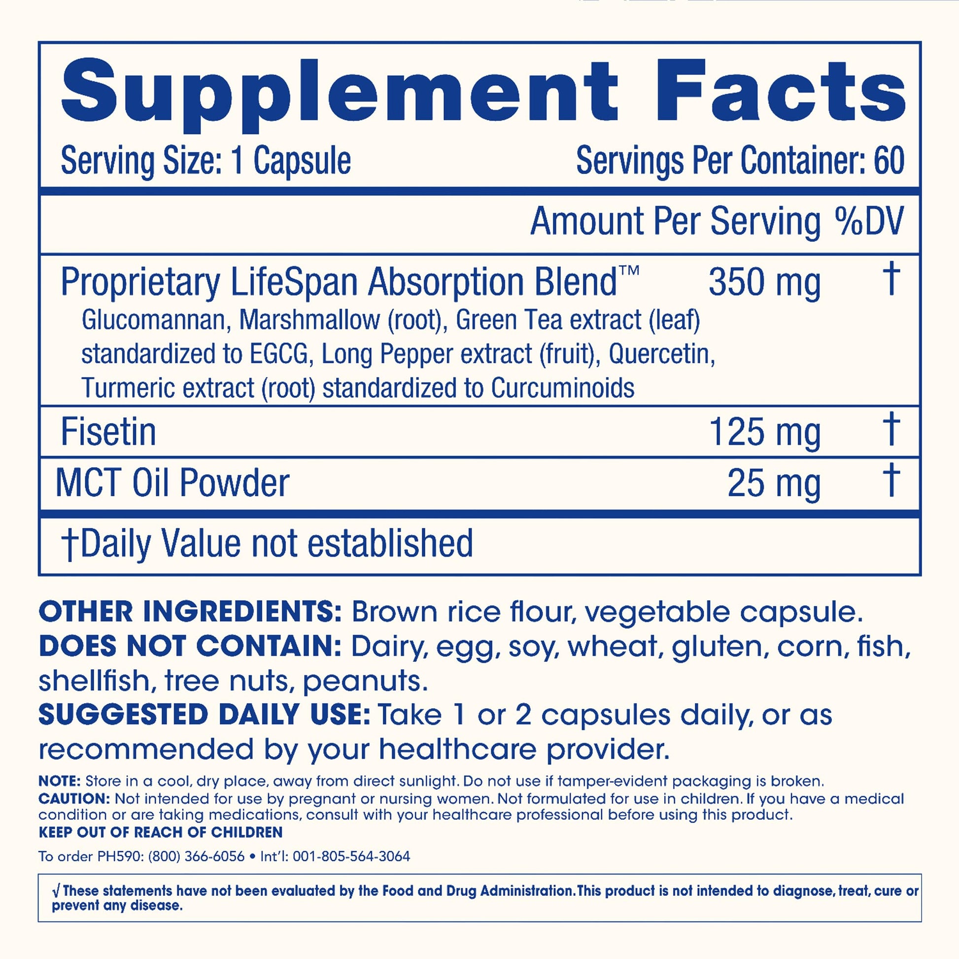 ProHealth Fisetin Supplements-15X Better Absorption from Polyphenol Blend + MCT Oil. 3rd Party Tested Pure. USA Manufactured. Powerful Antioxidant + Senolytic. Fisetin Supplement 125mg X 60 Servings ProHealthAu supplements