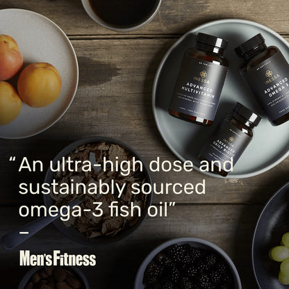 Omega 3 Fish Oil 1200mg (480mg EPA/360mg DHA per capsule) High Strength, Ultra Pure InessaUS supplements