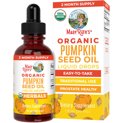 MaryRuth Organics Pumpkin Seed Oil Cold Pressed | 2 Month Supply | USDA Organic Pumpkin Seed Liquid Drops for Men and Women | Urinary Health in Men | Sugar Free | Vegan | Non-GMO | 60 Servings MARYRUTH'SUS supplements