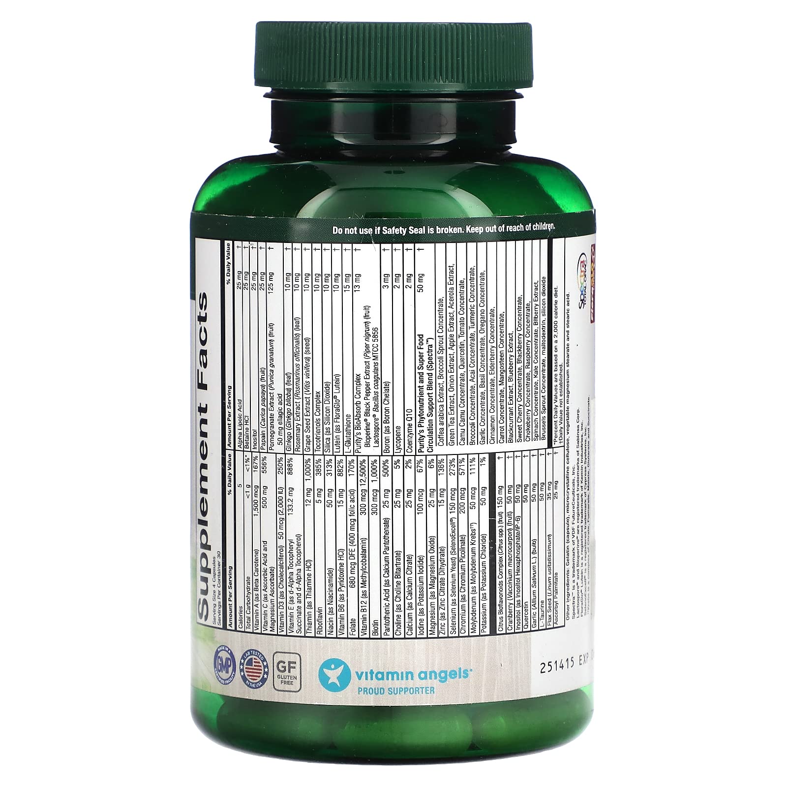 Purity Products Perfect Multi - Multivitamin Packed with Vitamins, Minerals and Phytonutrients - 60 Breakthrough Nutrients - Support for Healthy Immunity, Normal Energy Levels - 120 Capsules (1) Purity ProductsAu supplements