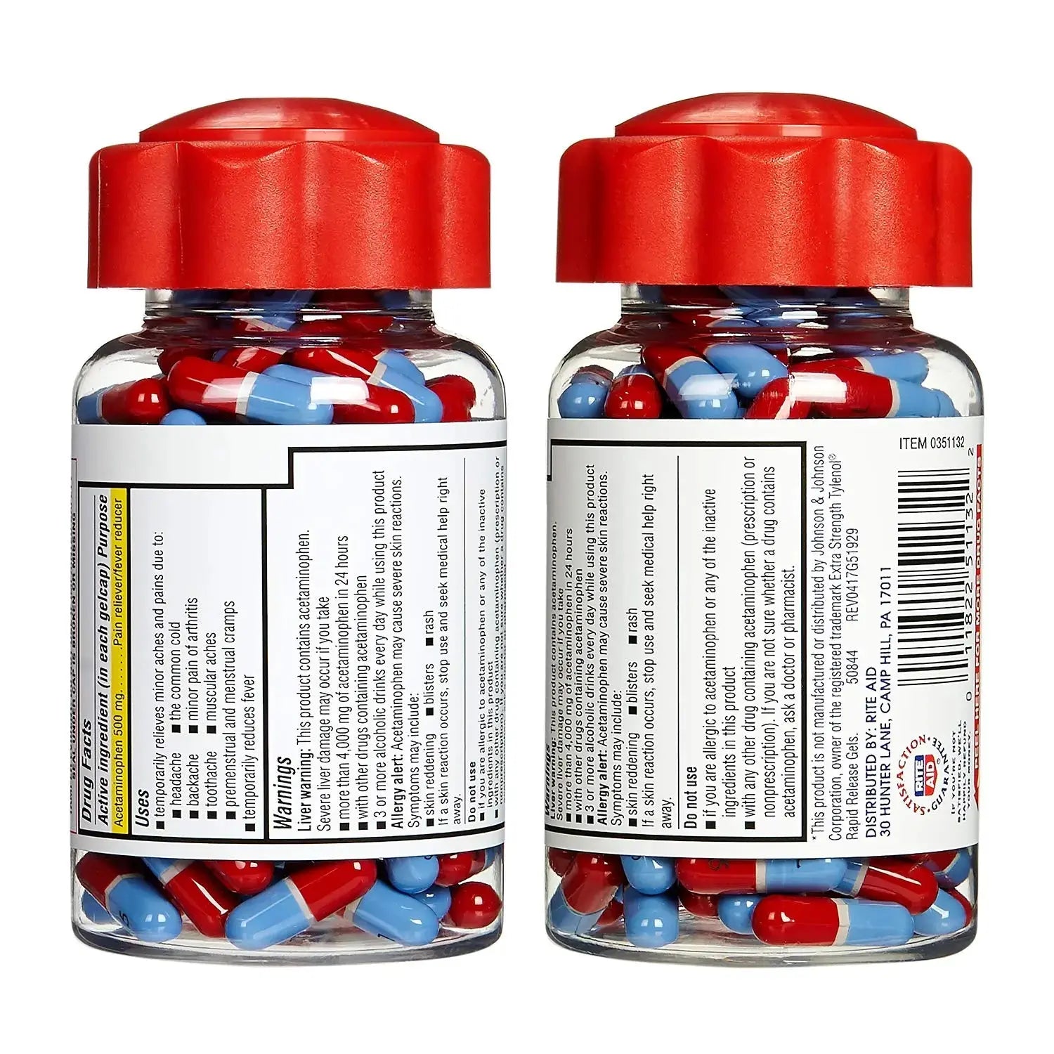 Rite Aid Extra Strength 500mg Acetaminophen Rapid Release Gelcaps - 150 Count | Joint, Muscle, Arthritis, Back Pain Relief Rite AidAu supplements