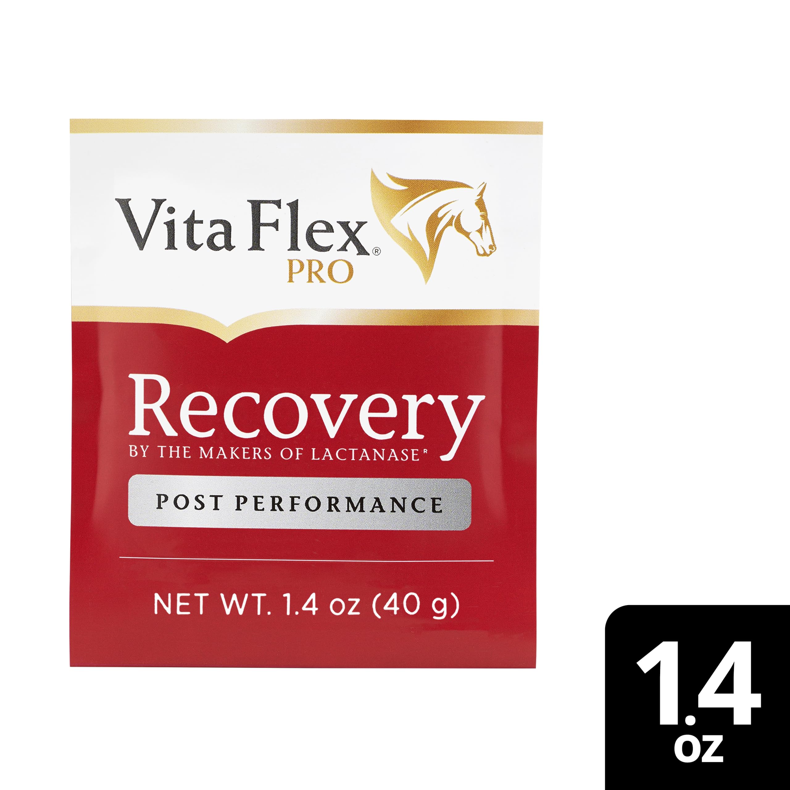 Vita Flex Pro Recovery by the Makers of Lactanase, Post Performance Horse Supplements 40 g, Show Safe Muscle Recovery Supplements, Amino Acids for Horses, Strength & Joint Health Vita FlexAu supplements