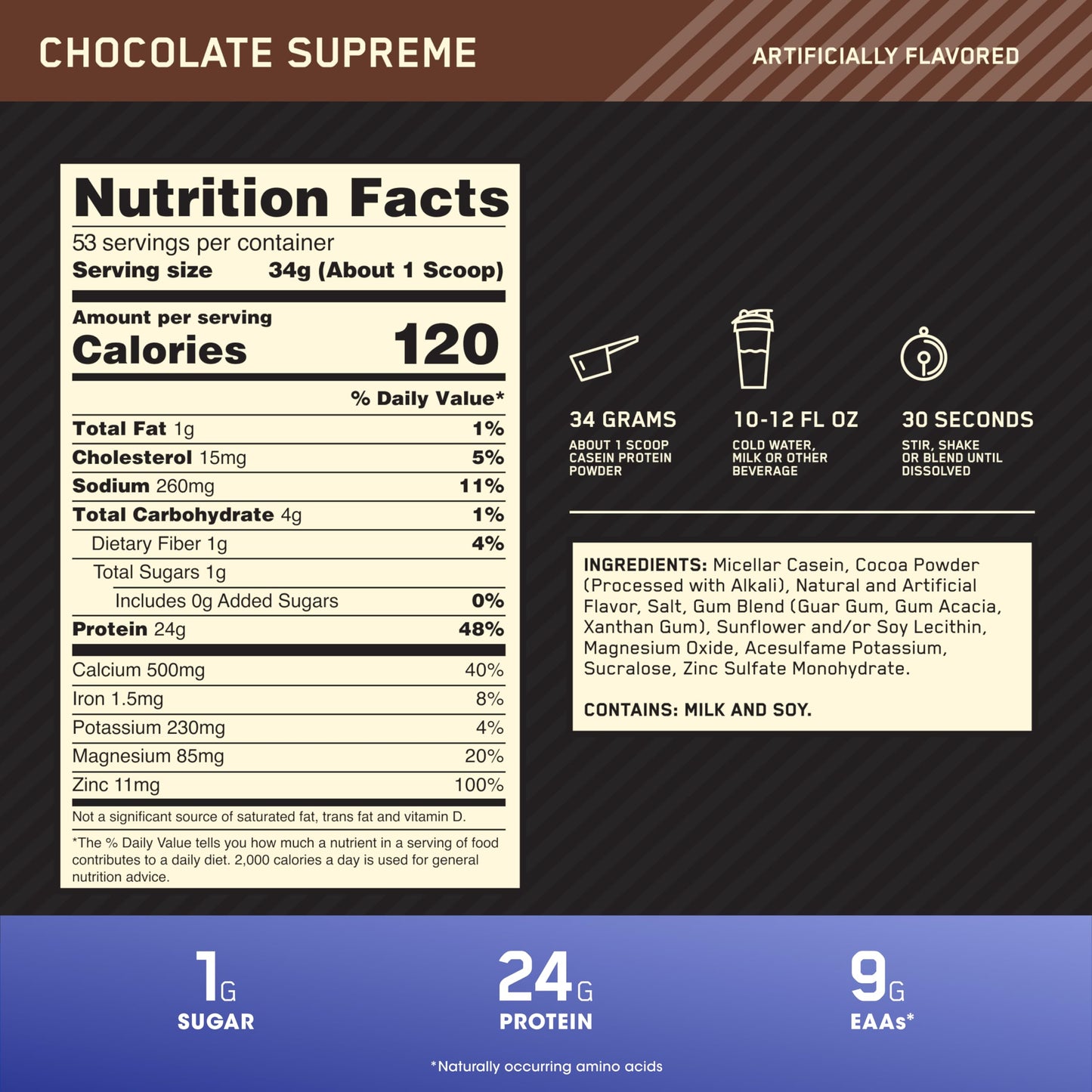 Optimum Nutrition Gold Standard 100% Whey Protein Powder, Double Rich Chocolate Optimum NutritionUS supplements