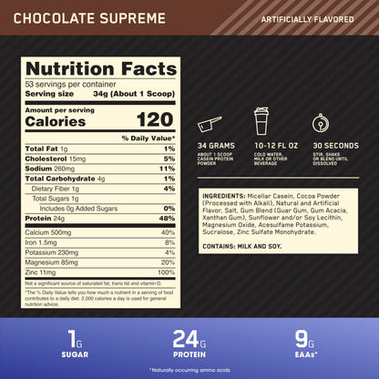 Optimum Nutrition Gold Standard 100% Whey Protein Powder, Double Rich Chocolate Optimum NutritionUS supplements