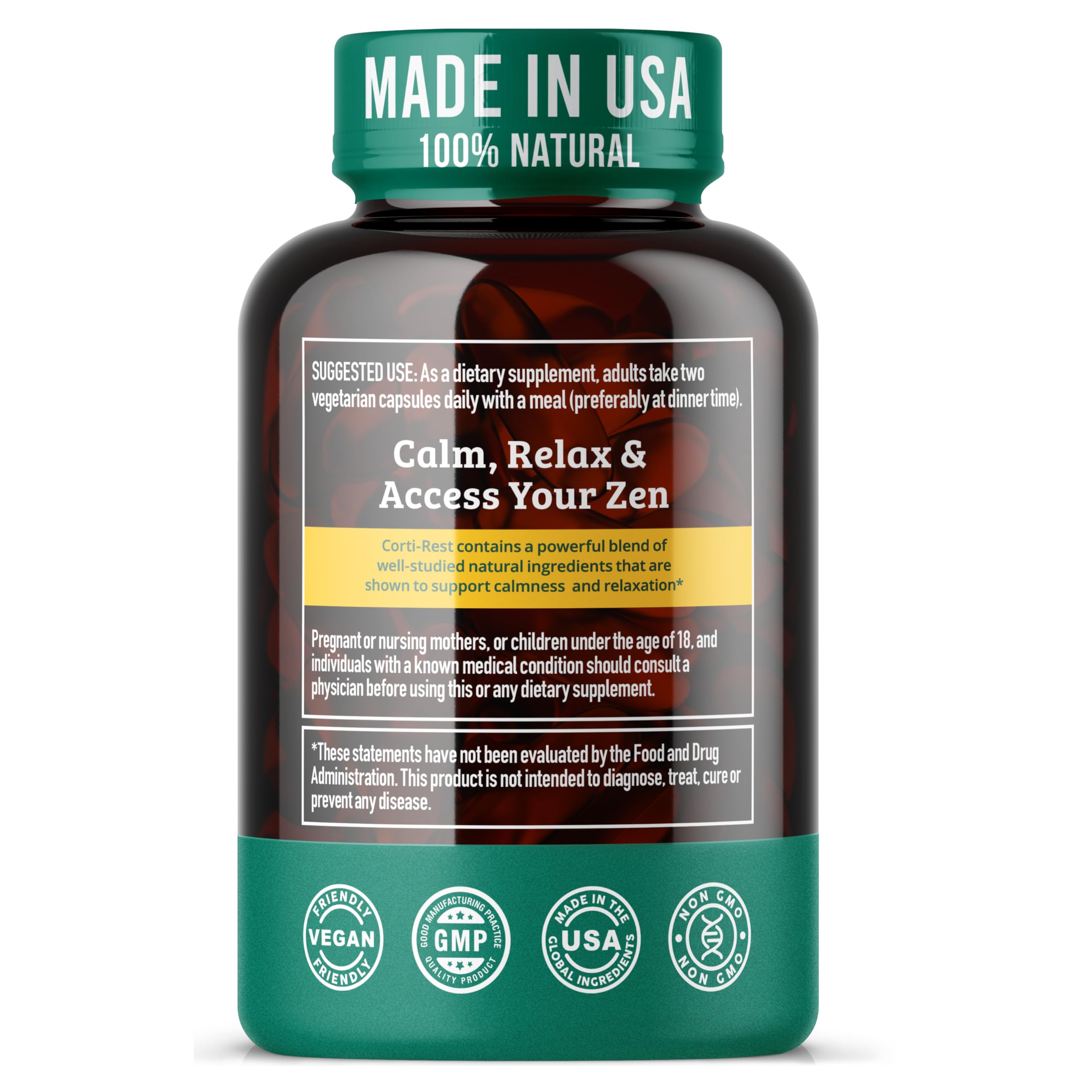 Cortisol Reducer & Adrenal Support Supplement–Natural Stress Relief with Ashwagandha KSM-66, Magnesium Glycinate & Citrate, L-Theanine, Rhodiola, Apigenin, Turmeric & Vitamin D3–Calm Mood & Relaxation Dr. MatthewAu supplements