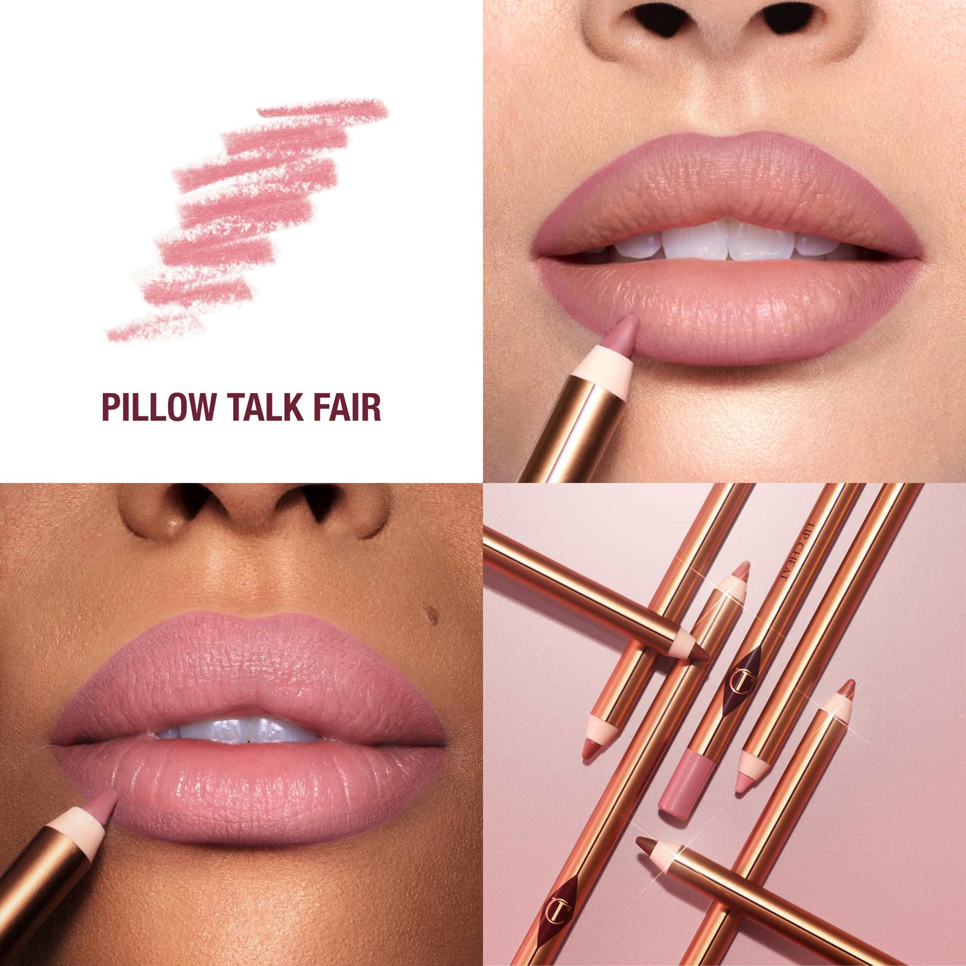 Charlotte Tilbury Lip Cheat Lip Liner Pencil - Gives Lips a Fuller-Looking, Defined Pout - Enriched with Jojoba Oil & Hyaluronic Acid - Waterproof, Smudge-Proof & Transfer-Proof - Pillow Talk Fair Charlotte TilburyAu supplements
