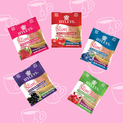 Hyleys Slim Tea 5 Flavor Assortment - Weight Loss Herbal Supplement Cleanse Hyleys TeaUS supplements