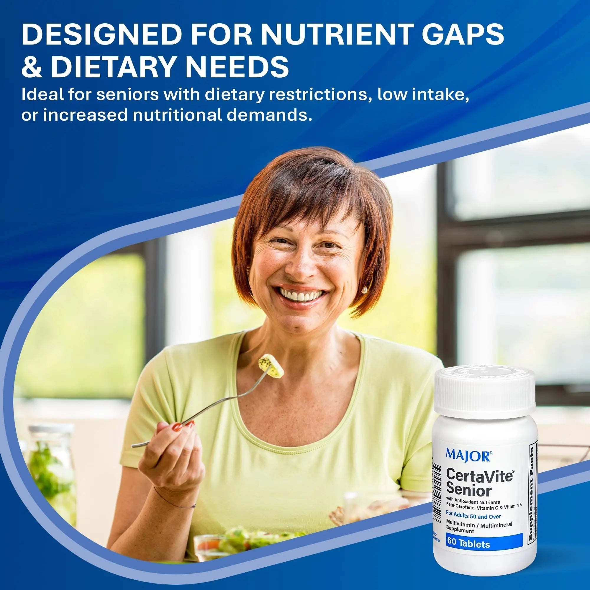 MAJOR CertaVite Senior Multivitamin with Antioxidants – Multivitamin for Women and Men with Beta-Carotene, Iron MAJORAu supplements