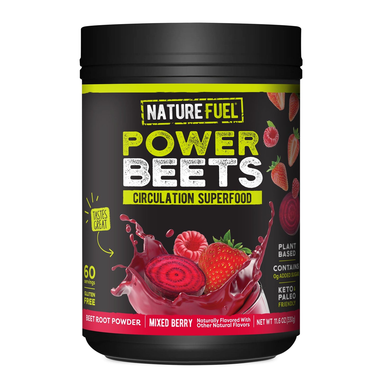 Nature Fuel Power Beets Powder, Delicious Acai Berry Pomegranate, Concentrated Superfood Healthy DelightsUS supplements