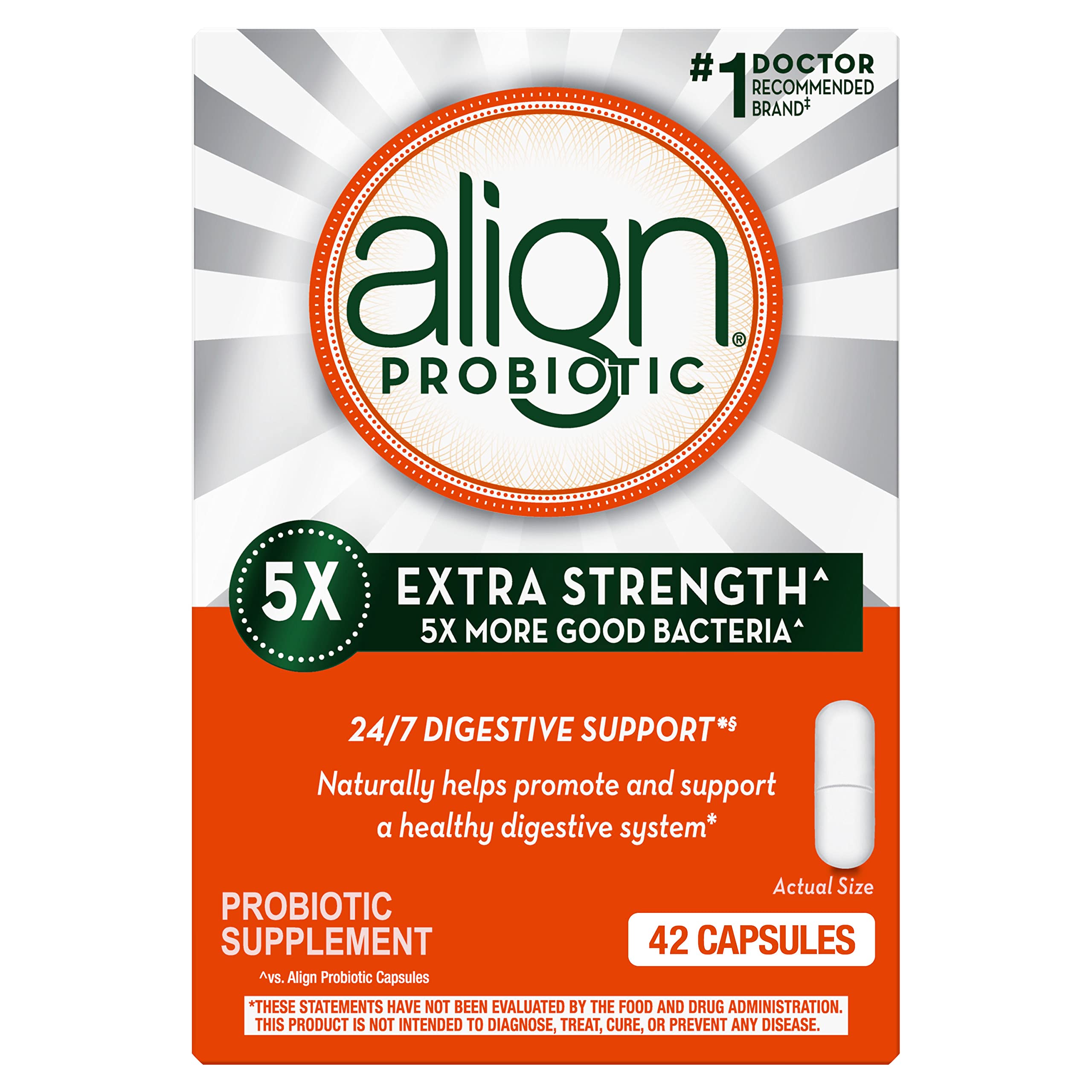 Align Probiotic Extra Strength, Probiotics for Women and Men, #1 Doctor Recommended AlignAu supplements