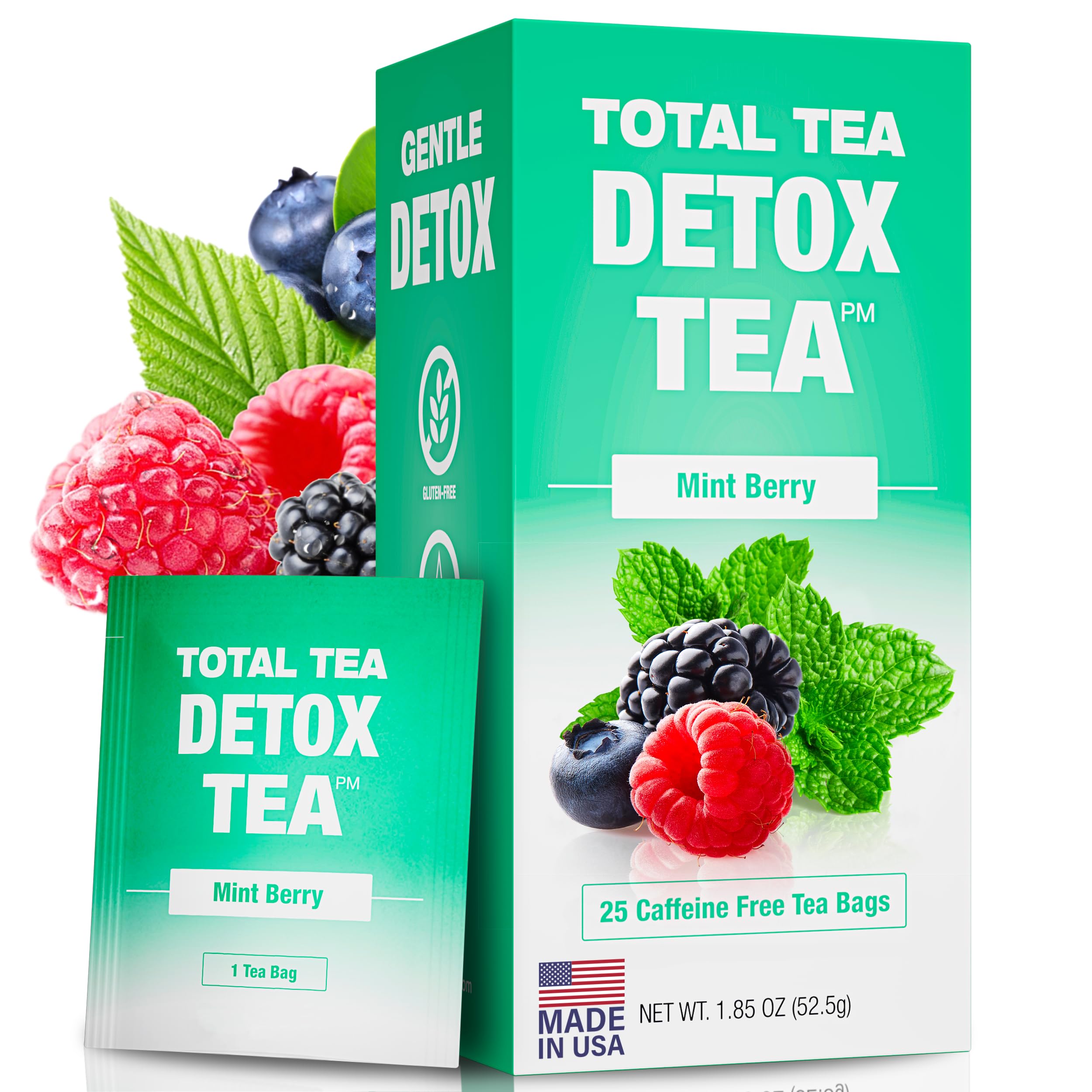 Total Tea Slimming Detox Tea for a Healthy Weight Support - Caffeine Free - Herbal Total TeaUS supplements