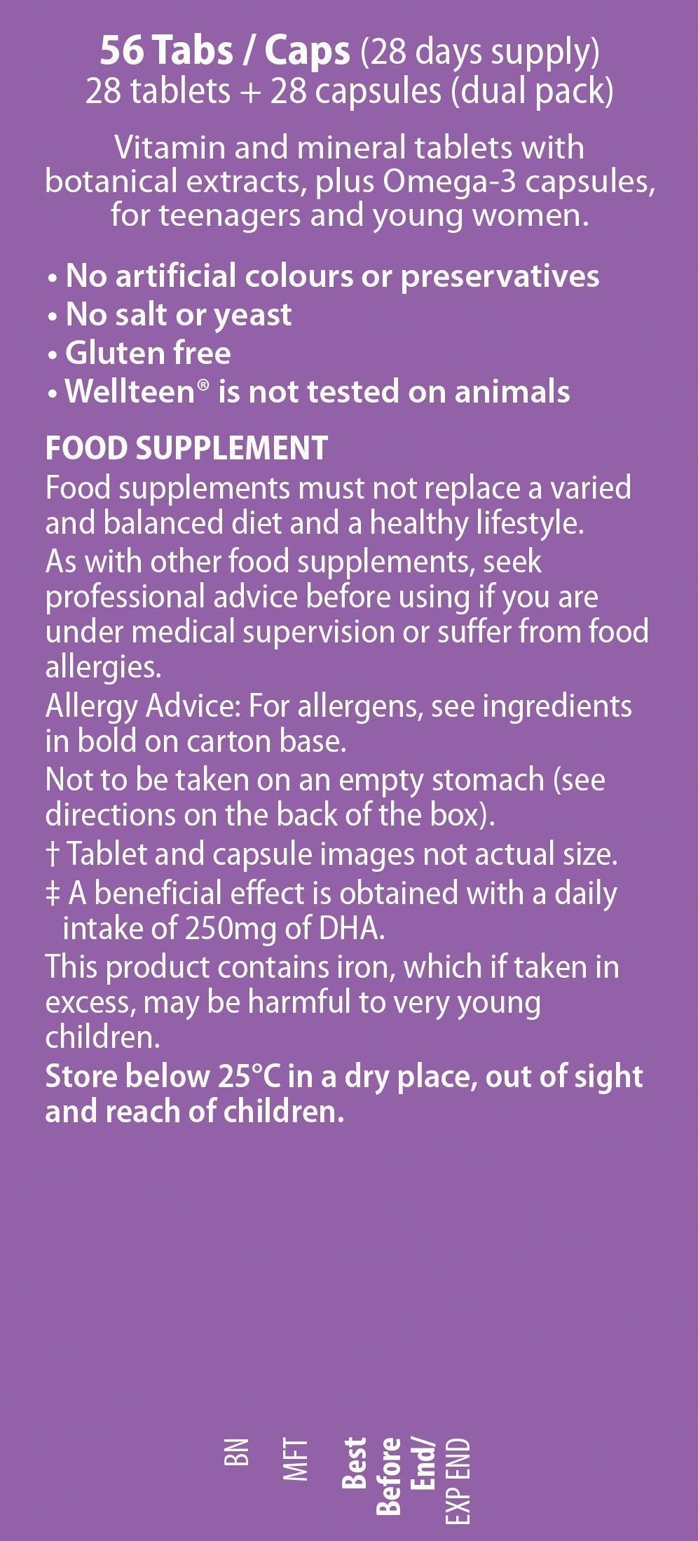 Vitabiotics Wellteen Her Plus - 56 Tablets/Capsules, 56 Count (Pack of 1) WellteenUS supplements