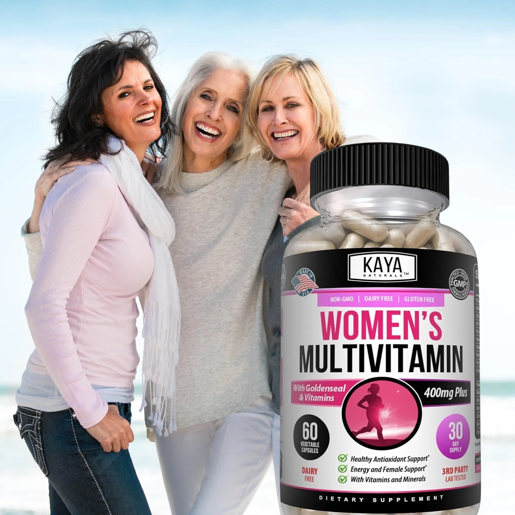 Kaya Naturals Women's Multivitamin, Overall Healthy Antioxidant, and Immune Support, Vitamins A, D, C, E, Biotin Kaya NaturalsAu supplements