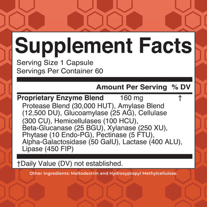 MaryRuth’s Gluten Digestive Enzymes | Up to 2 Month Supply | Proprietary Enzyme Blend | Vegan Pine-Based Capsules | Non-GMO | 60 Count MARYRUTH'SUS supplements