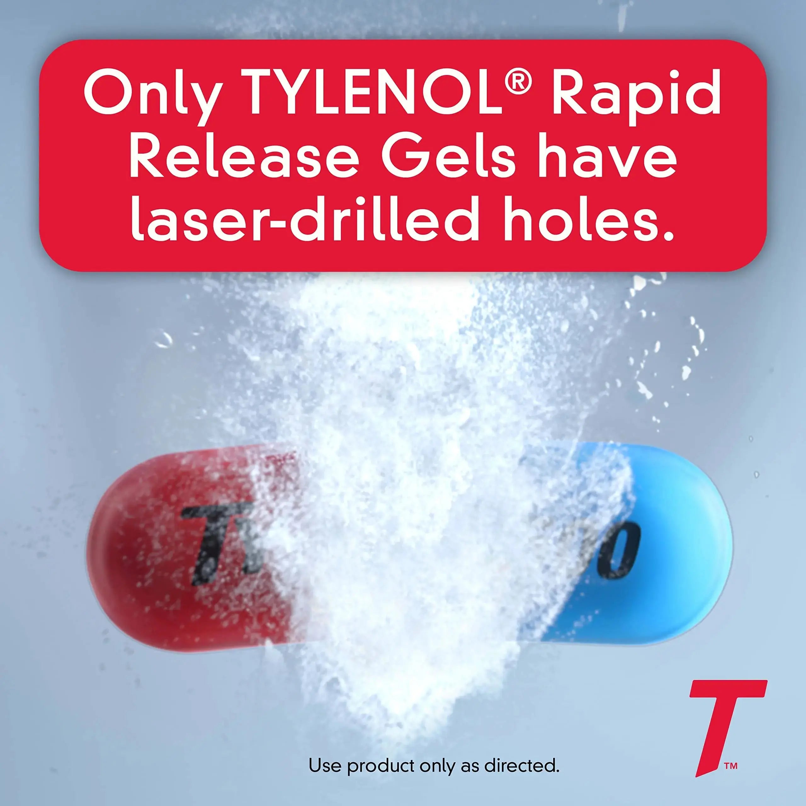 Tylenol Extra Strength Acetaminophen Rapid Release Gels, Fast, Strong Pain Relief, Fever Reducer Medicine, 500 mg Gelcaps with Laser‑Drilled Holes for Fast Release, Value Size, 225 Count TylenolAu supplements