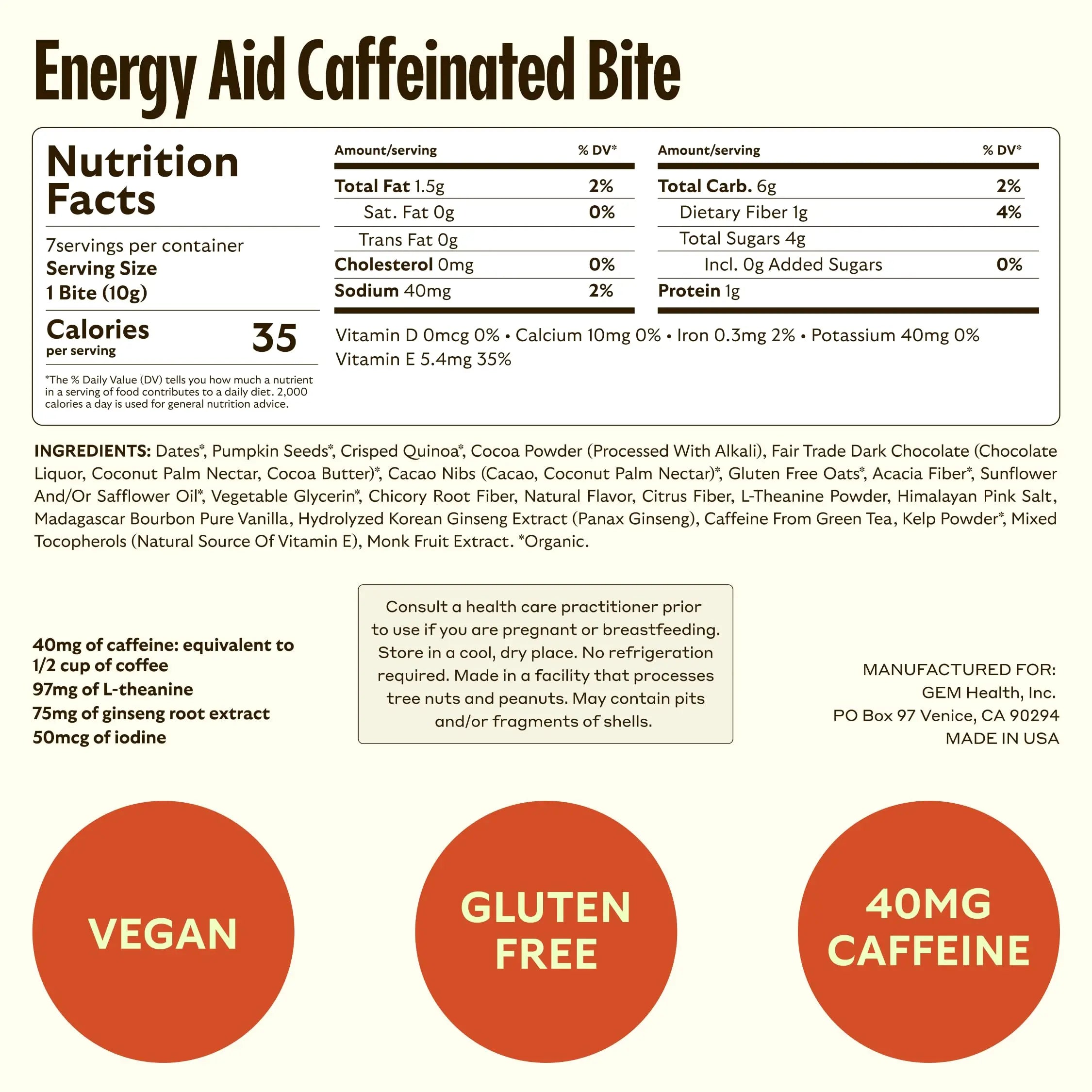 GEM Daily Superfood and Energy Support for Women & Men, Natural Whole Foods with Essential 20+ Whole-Food Vitamins, Minerals GEMAu supplements