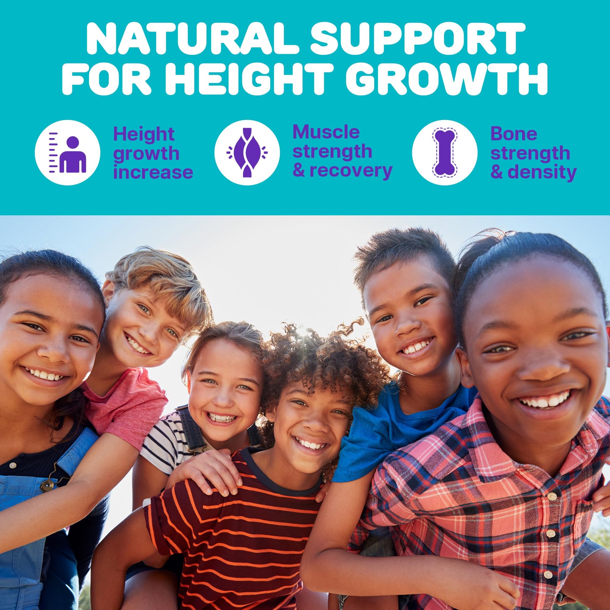Height Growth Gummies for Kids - Growth Vitamins for Teens, Height Increase Multivitamin for Boys & Girls with Calcium Vitamin D C K2 Magnesium Zinc, Natural Height Growth Maximizer Supplement, 60 PCS SILVERPEAKSAu supplements