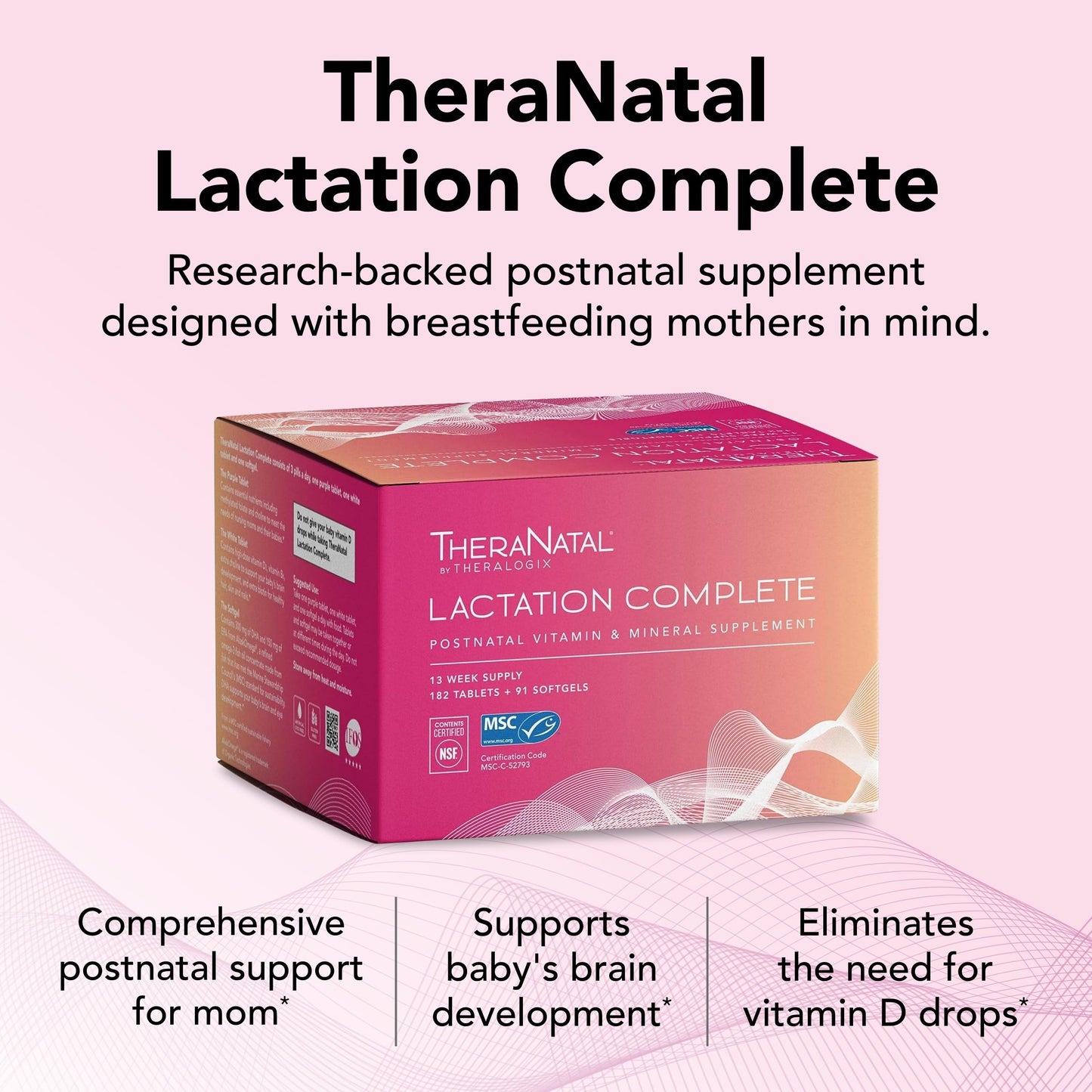Theralogix TheraNatal Lactation Complete Postnatal Vitamin Supplement - 13-Week TheralogixUS supplements