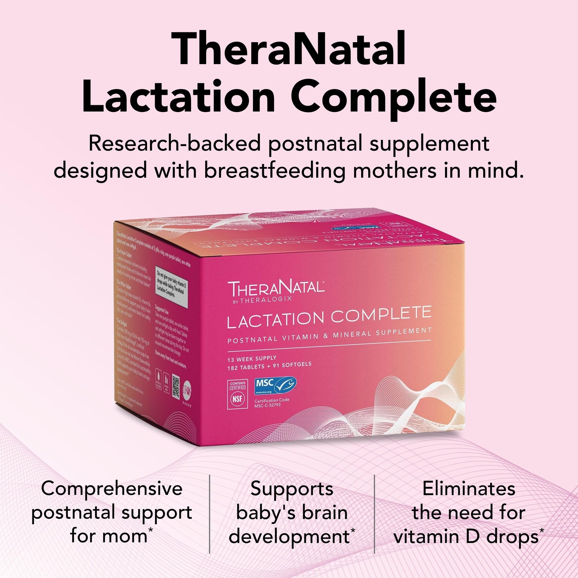 Theralogix TheraNatal Lactation Complete Postnatal Vitamin Supplement - 13-Week TheralogixUS supplements
