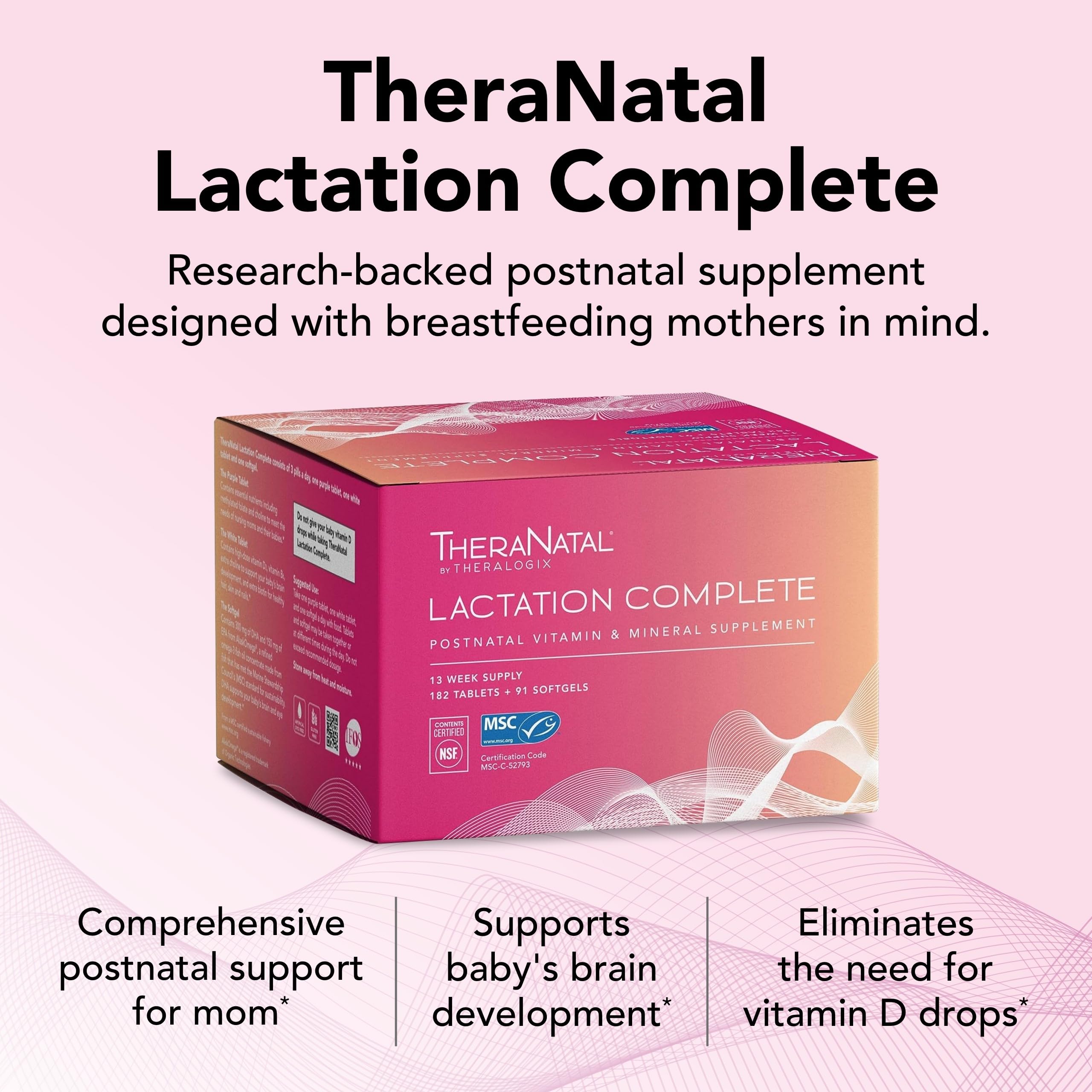 Theralogix TheraNatal Lactation Complete Postnatal Vitamin Supplement - 13-Week TheralogixUS supplements