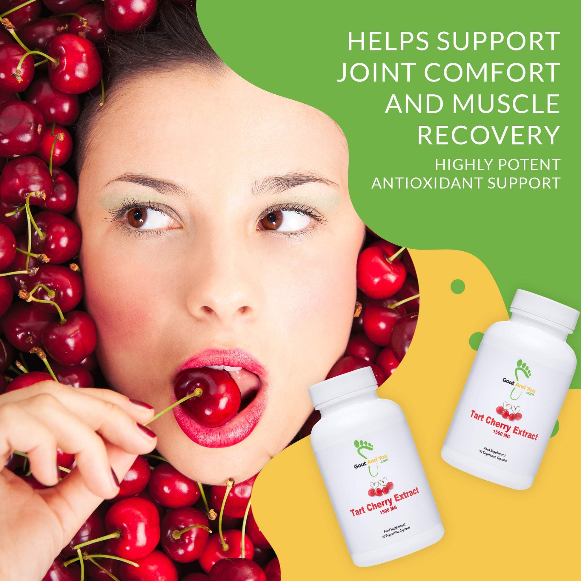 Tart Cherry Extract and Joint & Muscle Relief Cream Bundle Gout and YouAu supplements