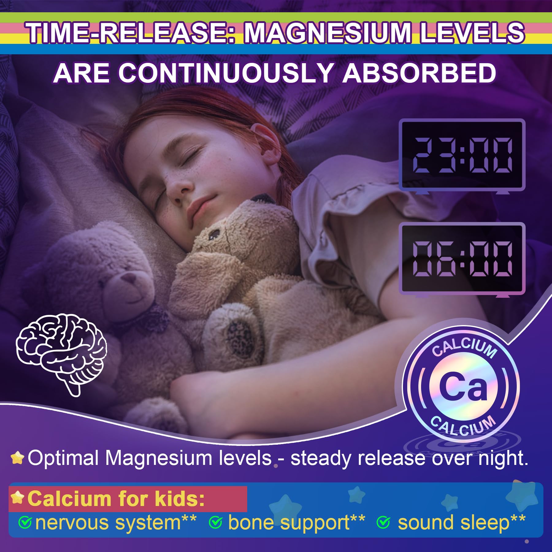 Neviss Magnesium Glycinate + Calcium Filled Gummies for Adults and Kids 4+, Kids Sleep Gummies Melatonin Free, No Sugar Magnesium Supplement w/B6 D3, L-Theanine for Zzz Relax, Brain,Bone,Muscle 2Pack NEVISSAu supplements