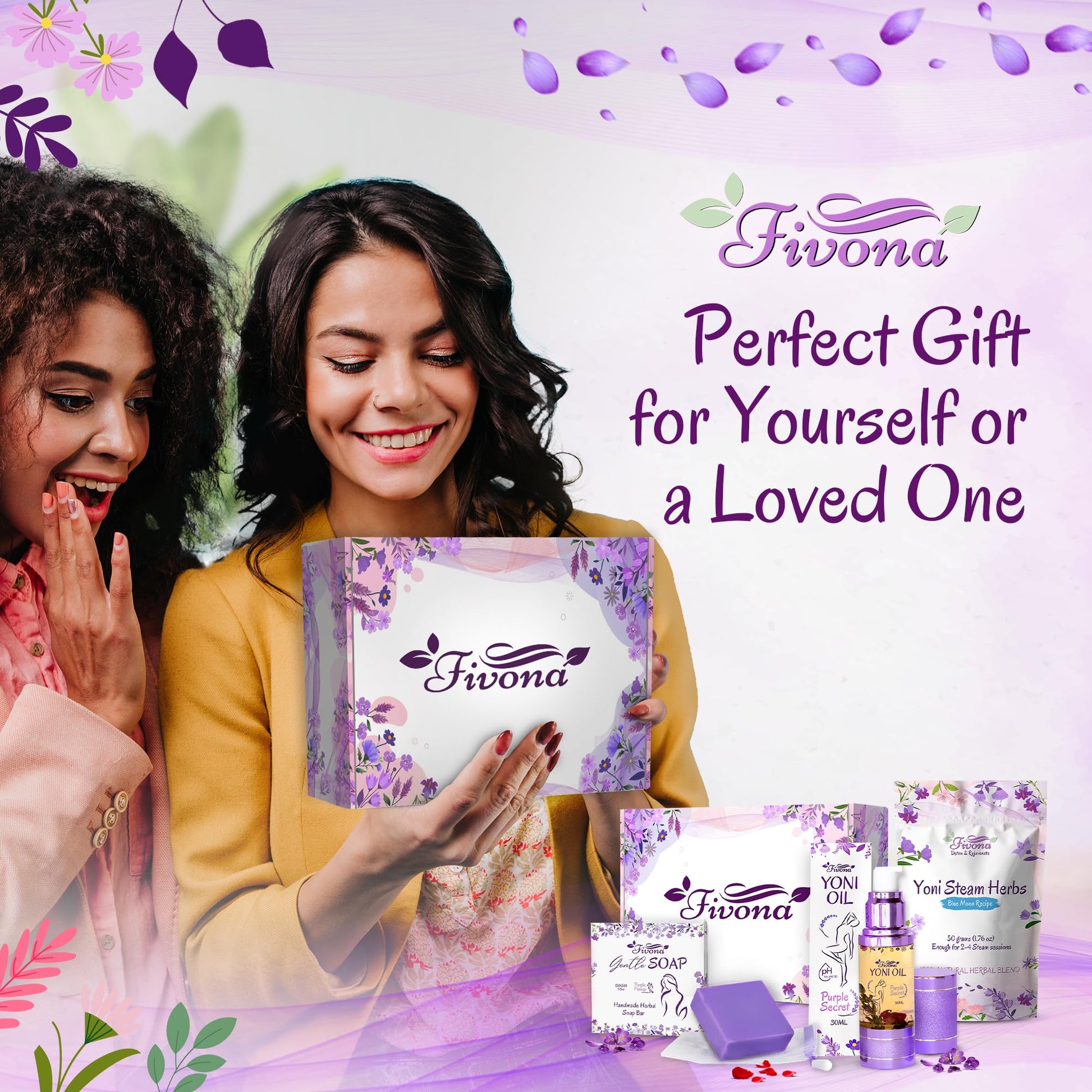 FIVONA Yoni Care Kit 3 in 1 - pH Balanced Natural Vaginal Oil 30 ml, Organic Herbal Soap 5.3 oz FIVONAAu supplements
