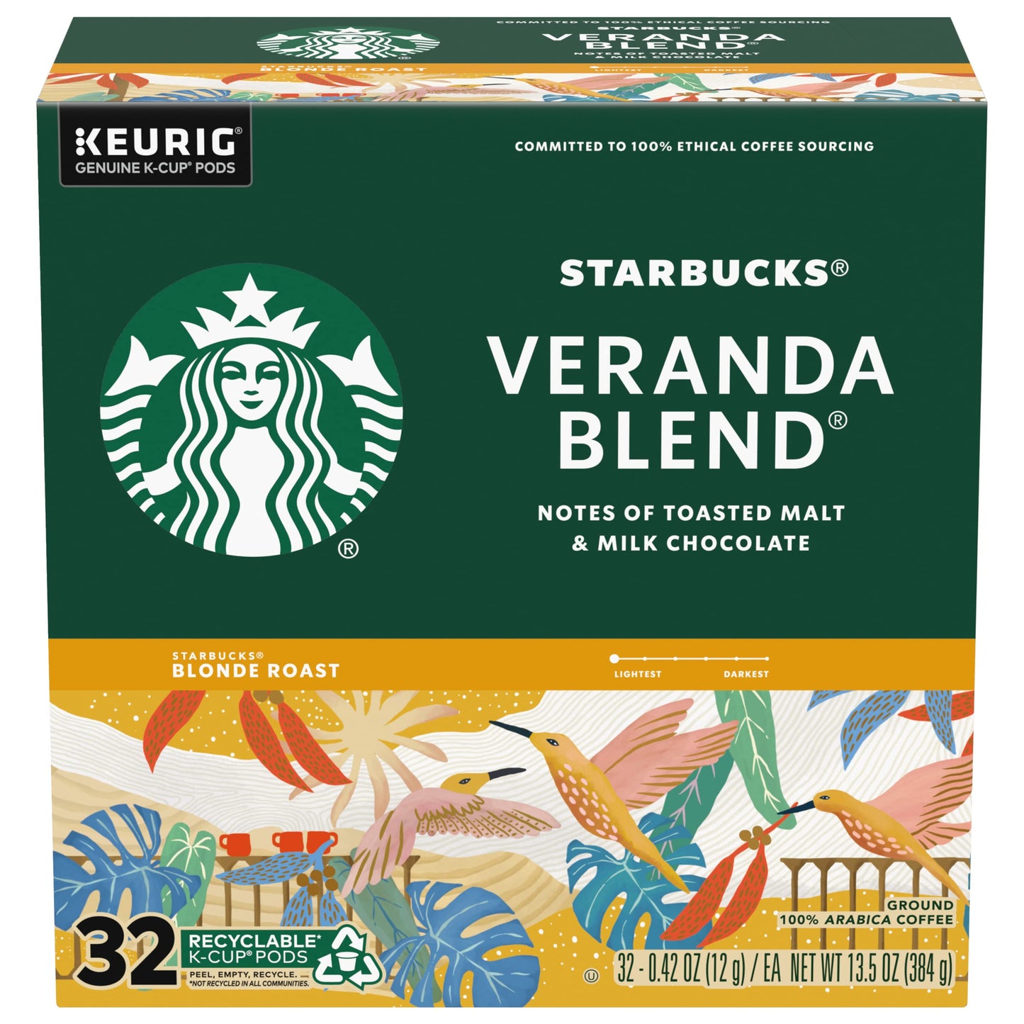 Starbucks Veranda Blend Coffee K-Cups,4/24 Pack-96 K-Cups StarbucksUS supplements