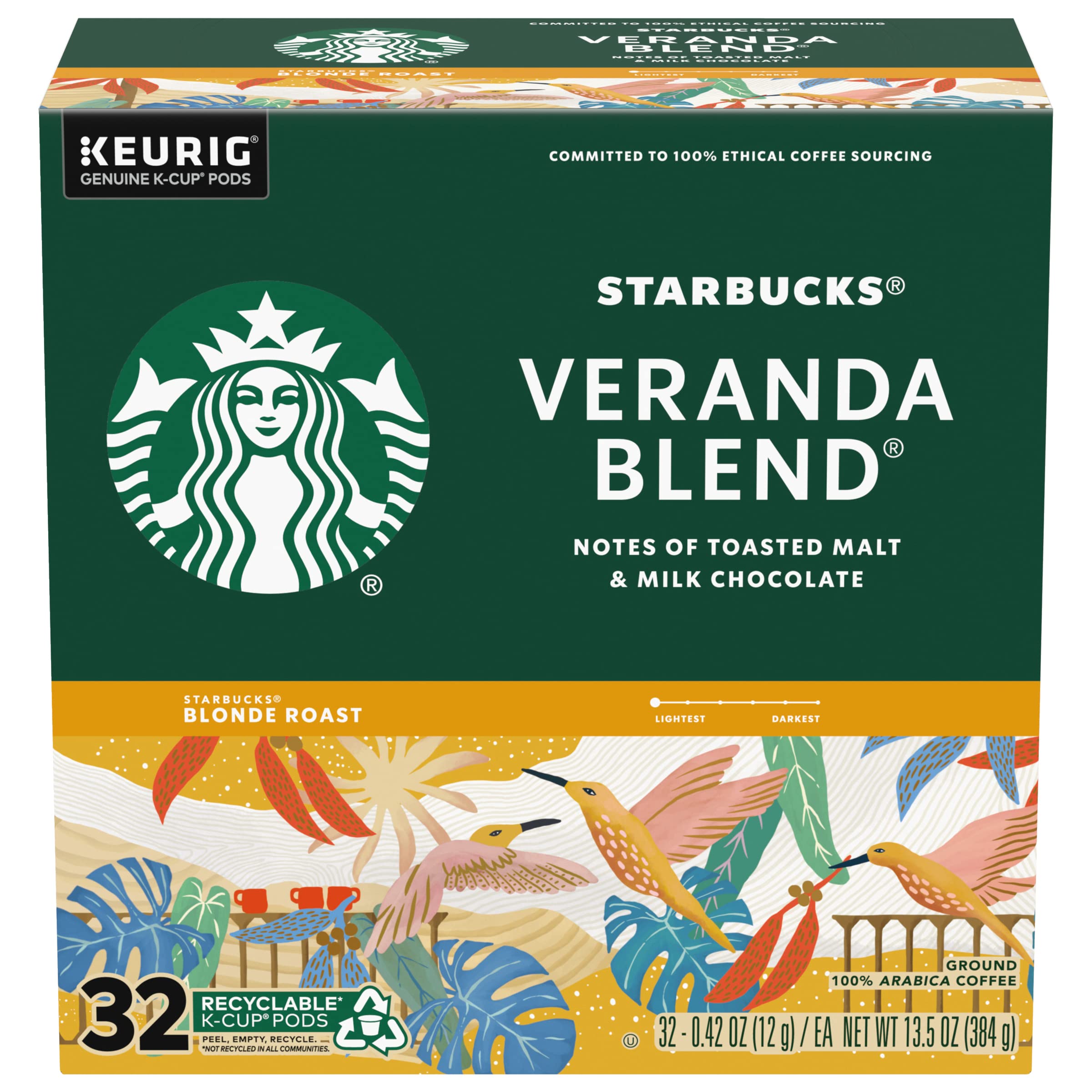 Starbucks Veranda Blend Coffee K-Cups,4/24 Pack-96 K-Cups StarbucksUS supplements