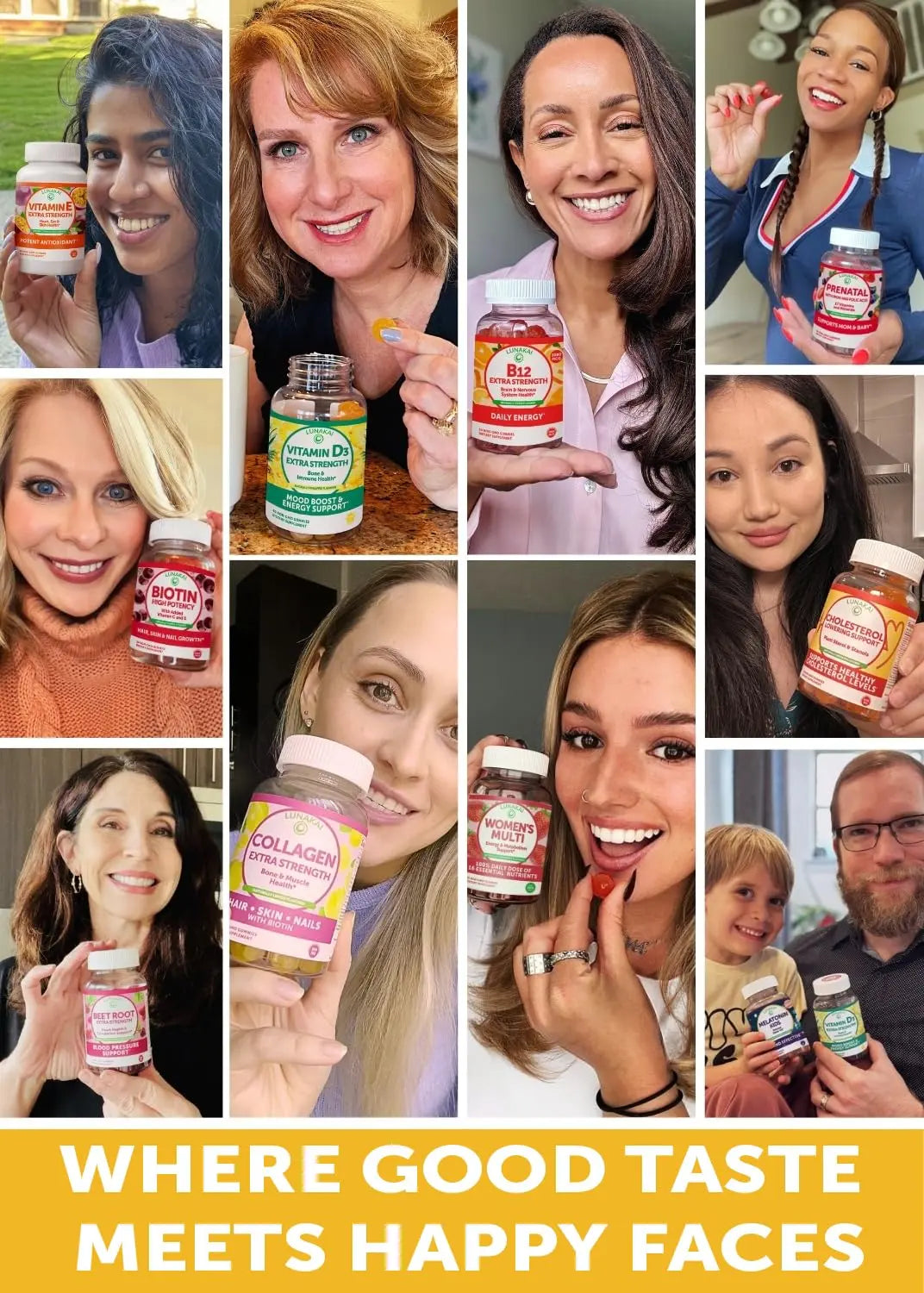 Lunakai USA Made Women’s 50+ Multivitamin & Vitamin D3 Gummies Bundle, Supports Bone, Heart, Immune & Energy Health, Non-GMO, Gluten-Free, Delicious Strawberry & Pineapple Flavors, 60ct Each LunakaiAu supplements
