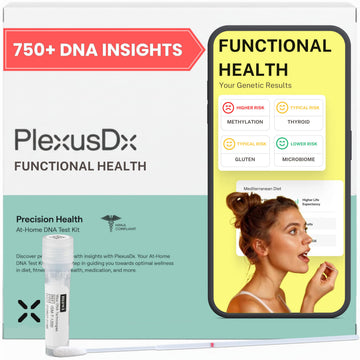 Genetic Methylation Test & Functional Health DNA Test | 750+ DNA Reports Including MTHFR, Cardiovascular, Nutrition, Gut Health, Hormones, Microbiome | Supplement & Diet Recommendations PlexusDXAu supplements