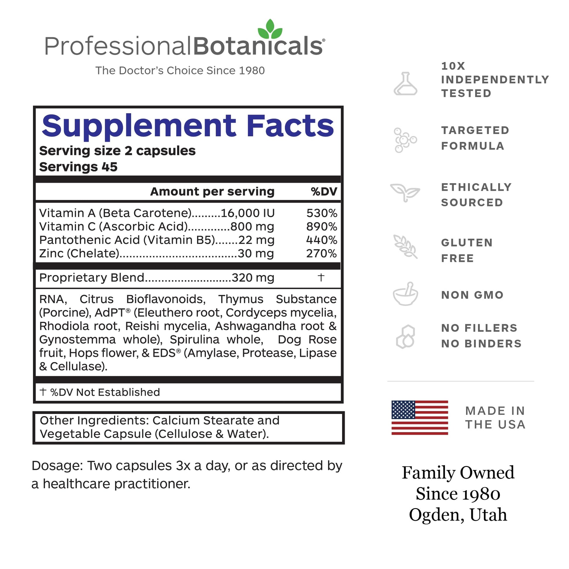 Professional Botanicals - Vegan Formulated Co-Resists - Synergistic Blend of Herbs and Powerful Nutrients that Supports the Immune System - 90 Vegetarian Capsules Professional BotanicalsAu supplements