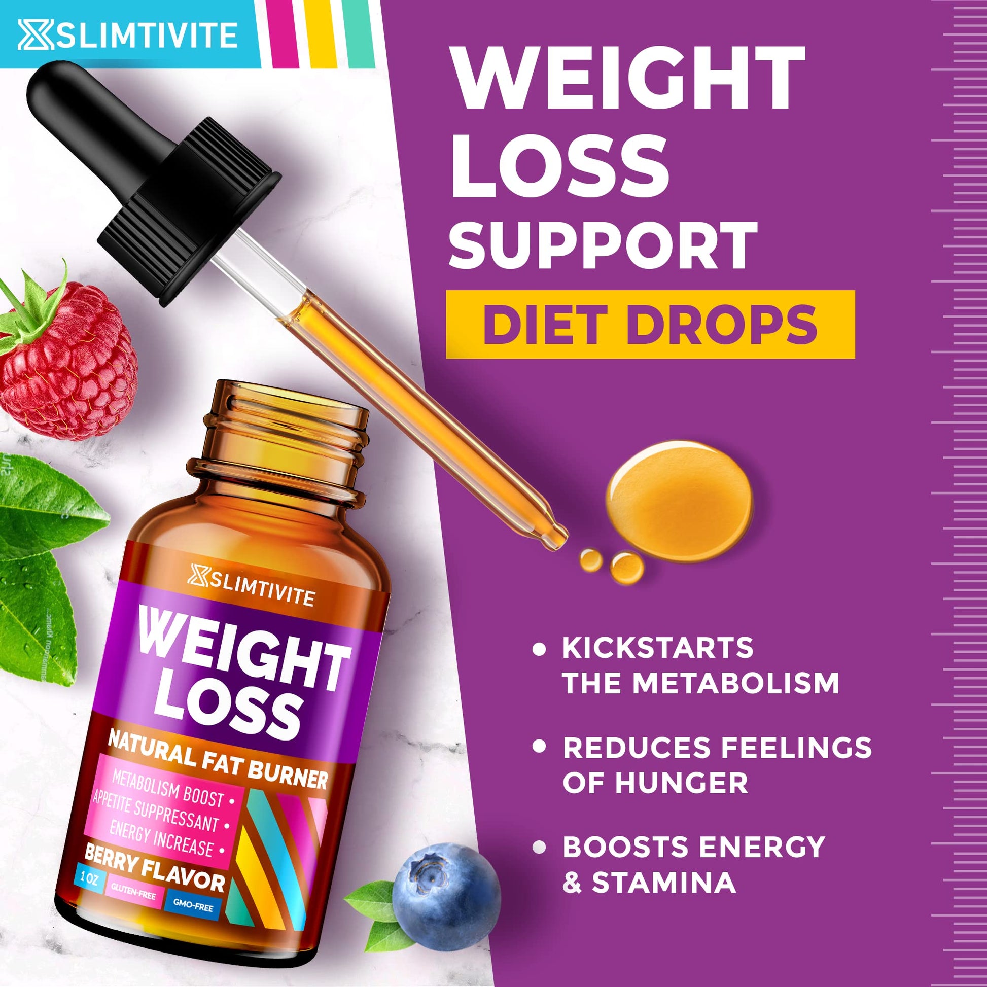 Slimtivite Weight Loss Drops - Diet Fat Effective Appetite Suppressant & Metabolism A.VogelUS supplements