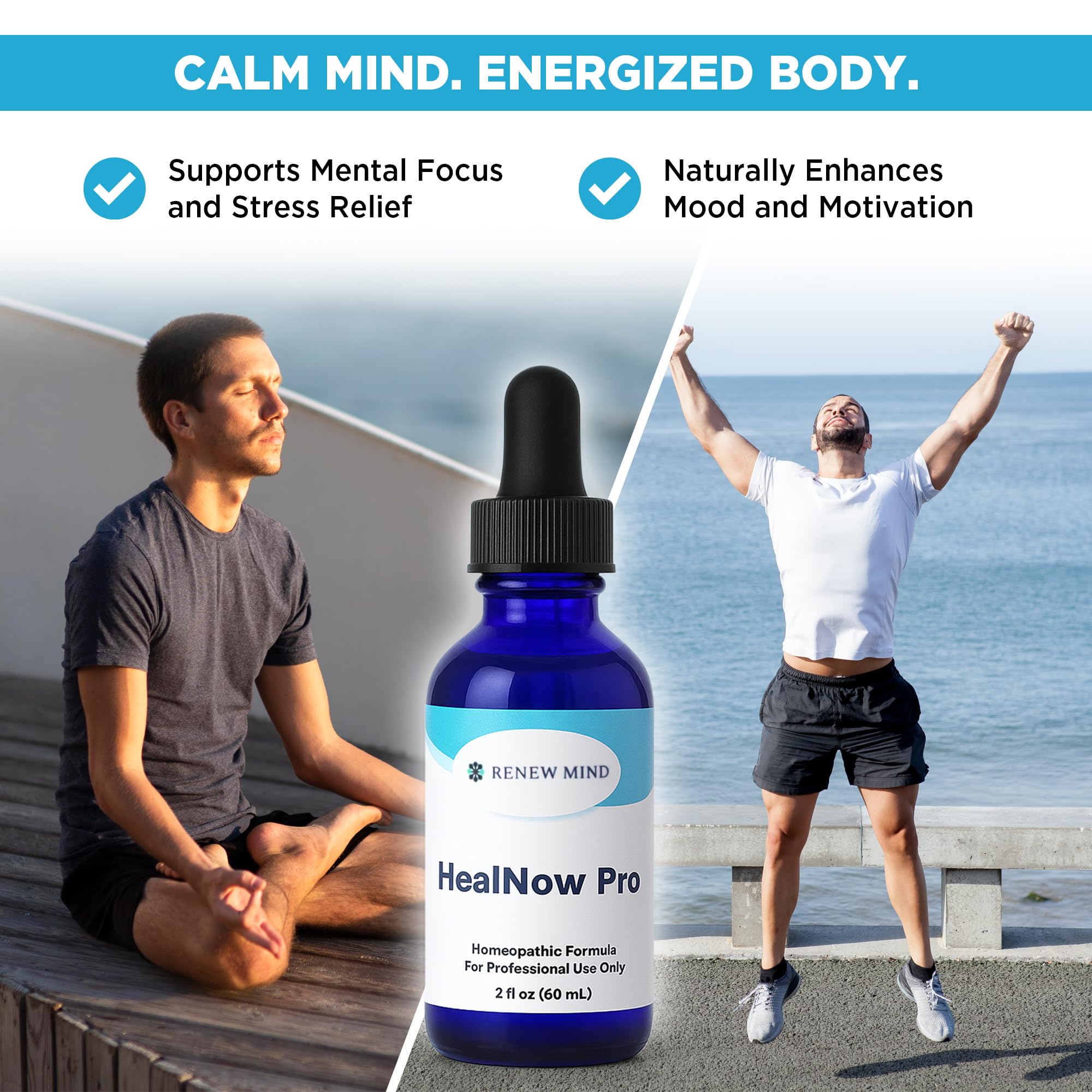 RENEW MIND HealNow Pro Homeopathic Support for Joint Pain, Muscle Aches, Arthritis Pain, and Muscle or Joint Stiffness Professional Grade Formula Promotes Comfort, Mobility & Energy - 2 fl oz RENEW MINDAu supplements
