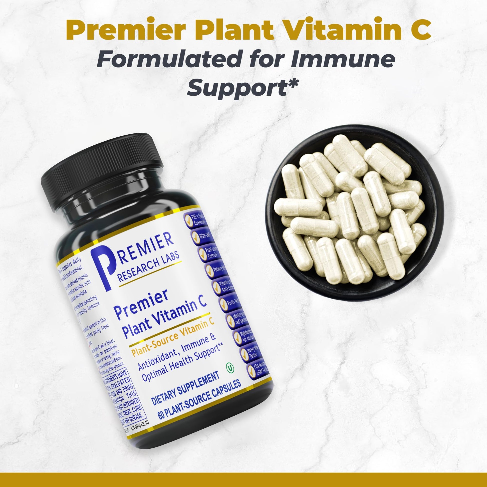 Premier Research Labs Vitamin C Supplement - Natural Vitamin C, Whole Food Vitamin C, Essential C Complex, Pure with Bioflavonoids & Organic Ingredients - 60 Vegetarian Capsules Premier Research LabsAu supplements