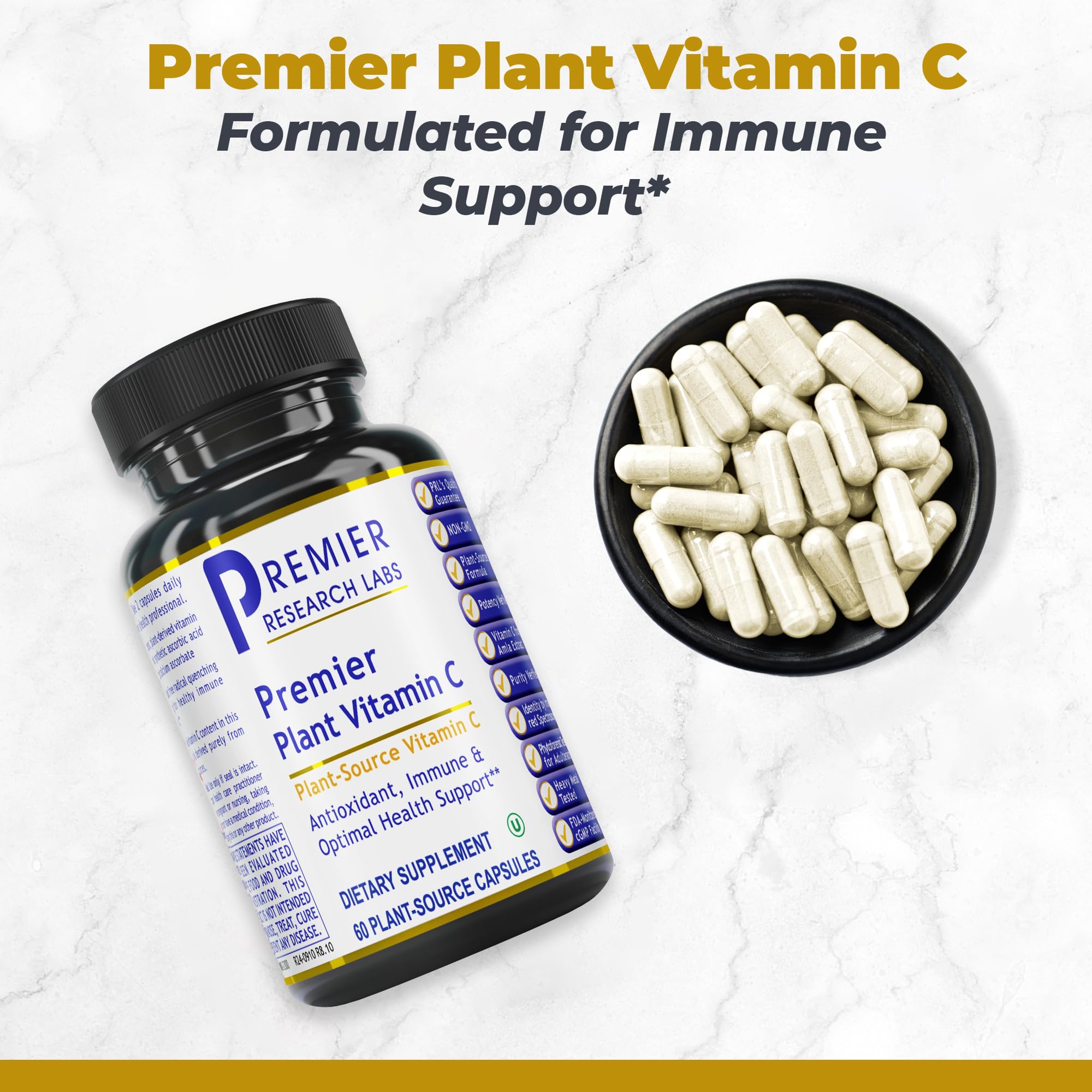 Premier Research Labs Vitamin C Supplement - Natural Vitamin C, Whole Food Vitamin C, Essential C Complex, Pure with Bioflavonoids & Organic Ingredients - 60 Vegetarian Capsules Premier Research LabsAu supplements