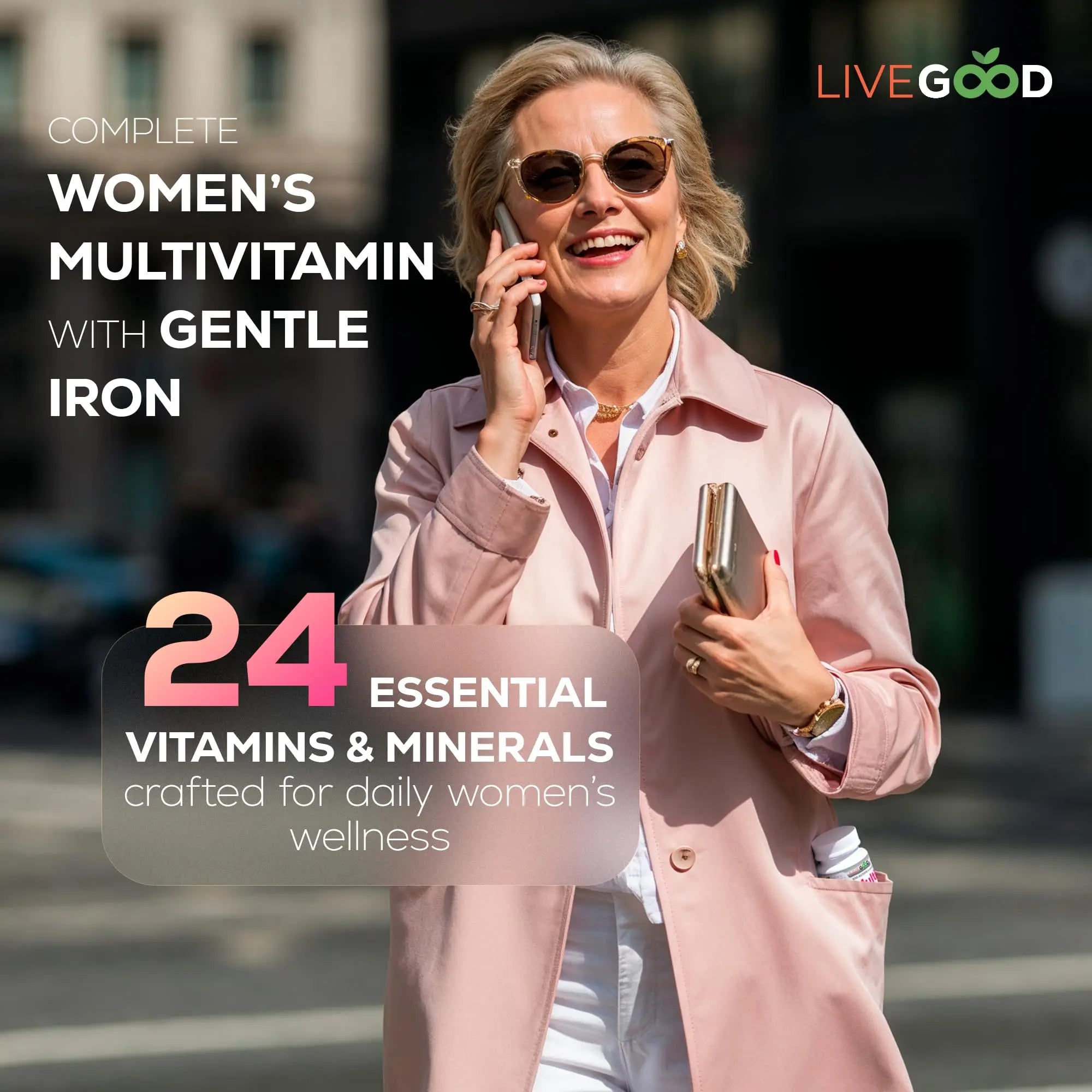 LIVEGOOD Bio-Active Complete Multivitamin for Women with Iron, Daily Women’s Multi with 24 Essential Vitamins and Minerals LIVEGOODAu supplements