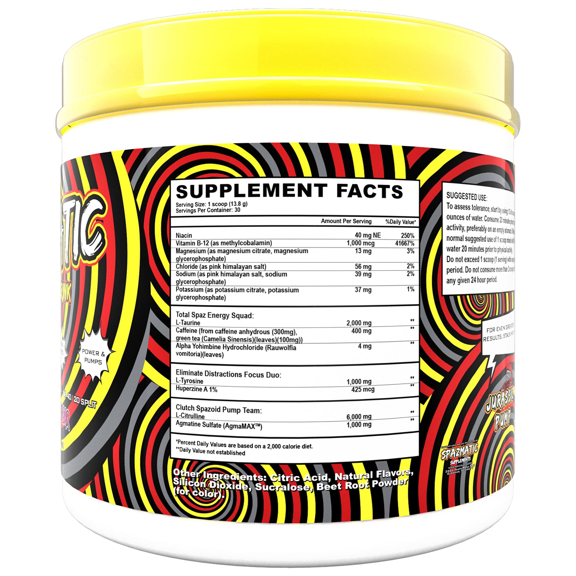 Spazmatic Pre-Workout Powder - 400mgs Caffeine - 6 Grams Pure Citrulline for Muscle TIM MURIELLO'S SPAZMATIC PRE-WORKOUT DRINKAu supplements