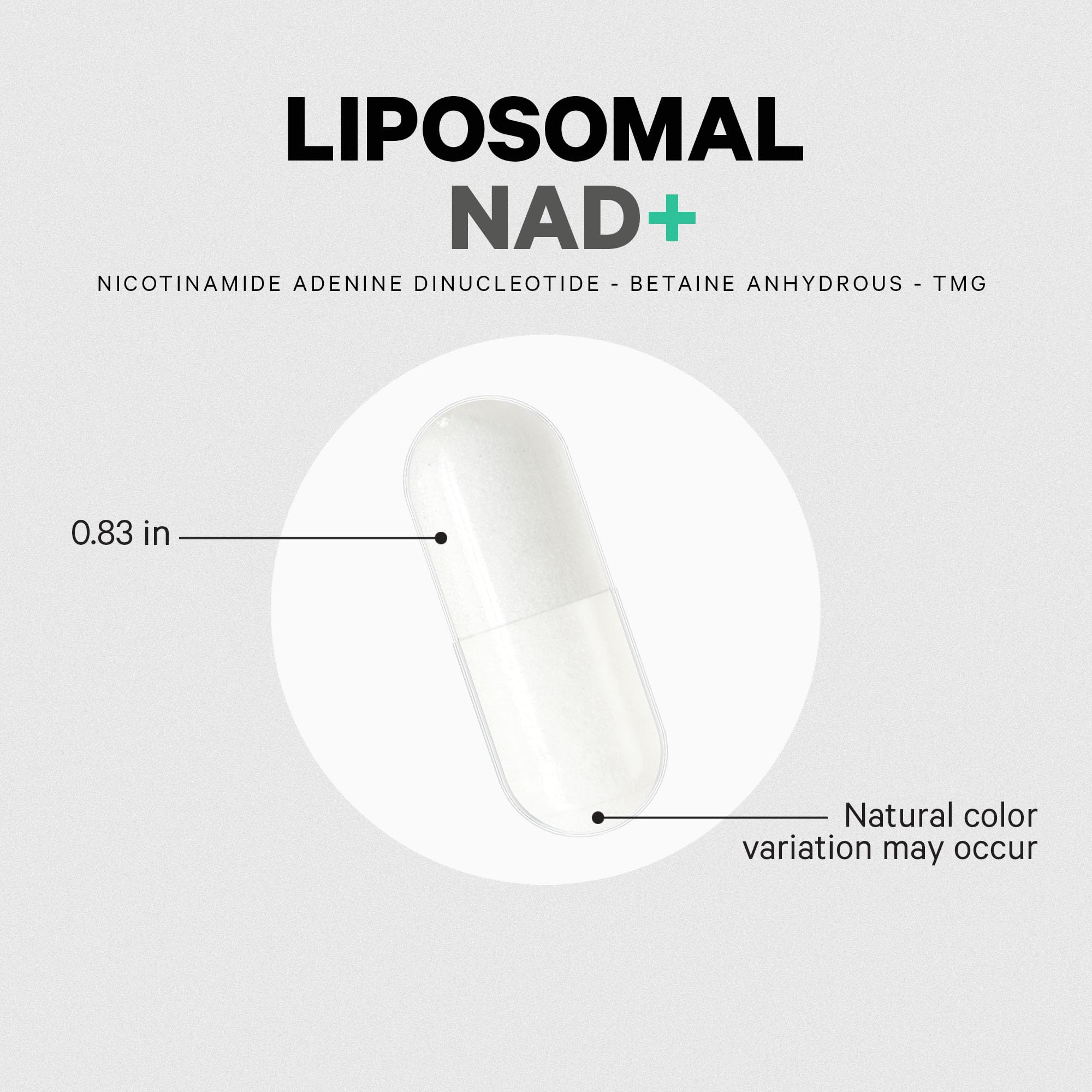 Codeage Liposomal NAD+ Supplement - NAD Nicotinamide Adenine Dinucleotide Coenzyme Pills - 500 mg NAD+ Per Serving & Betaine Anhydrous - Liposomal Delivery - Vegan, Non-GMO, Gluten-Free - 60 Capsules CodeageAu supplements
