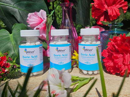 Phixer pH Balance - Vaginal Boric Acid Suppositories for Women - 20 Suppositories 600MG Each for Chronic Yeast Infections and Vaginal Odor - Vaginal Use Only - Made in USA Phixer pH BalanceUS supplements