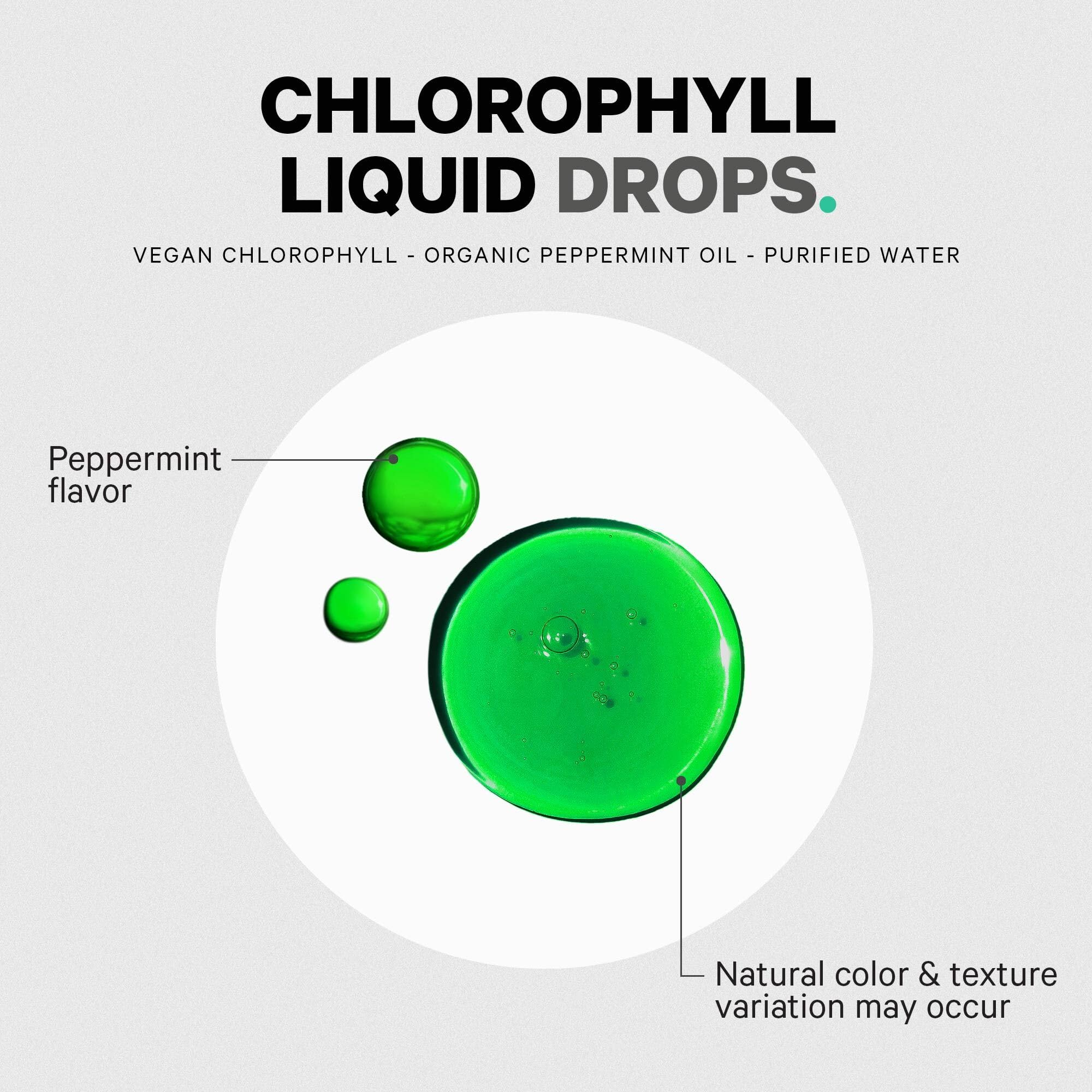 Codeage Chlorophyll Liquid Drops Supplement - Vegan Chlorophyll 50 mg per Serving, Organic Peppermint Flavor Clorofila Drink - Non-GMO, Gluten-Free, Vegan - 2 fl oz CodeageAu supplements