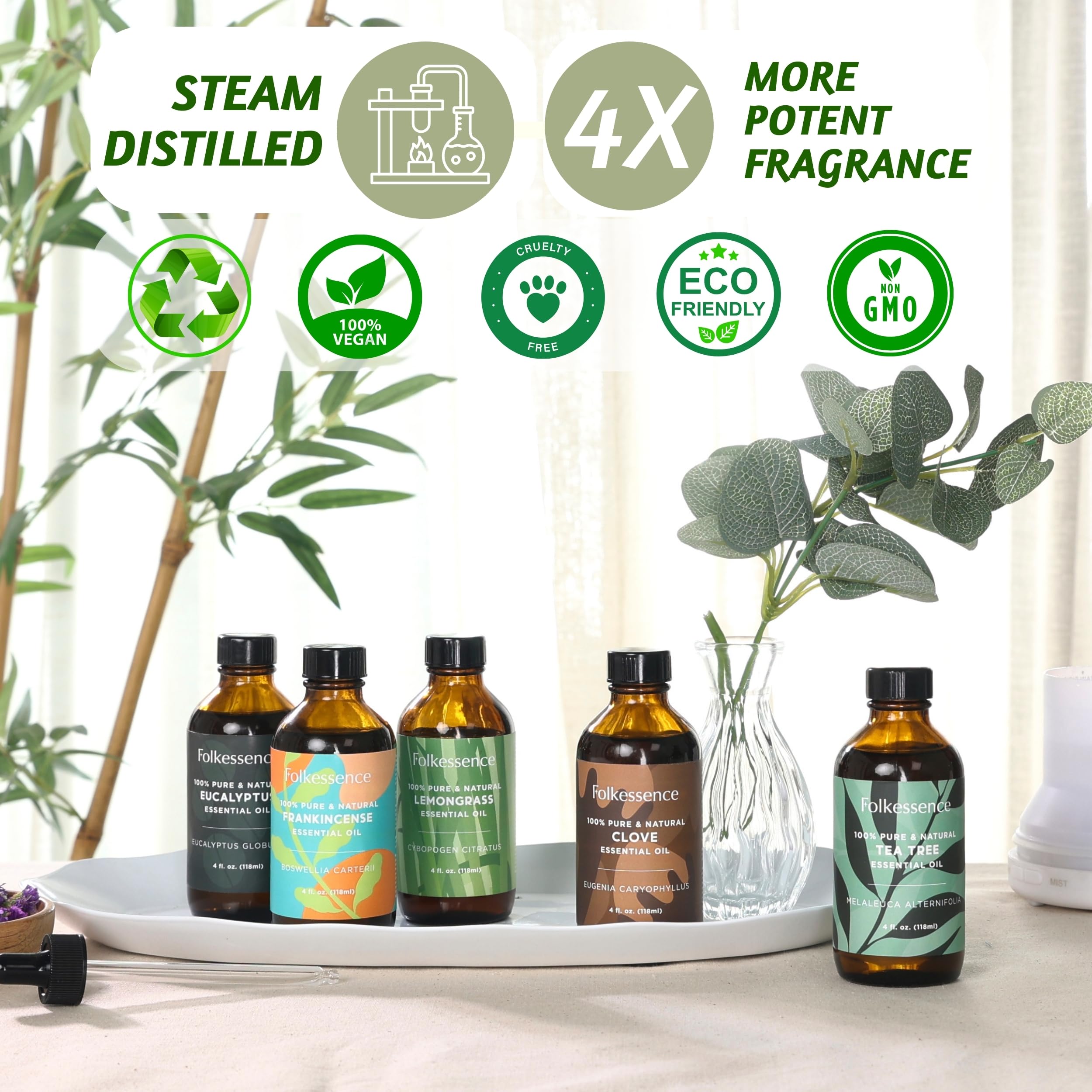 Folkulture Eucalyptus Essential Oil for Diffuser - 4 Fl Oz - 100% Pure, Natural and Undilluted Essential Oil FolkultureAu supplements